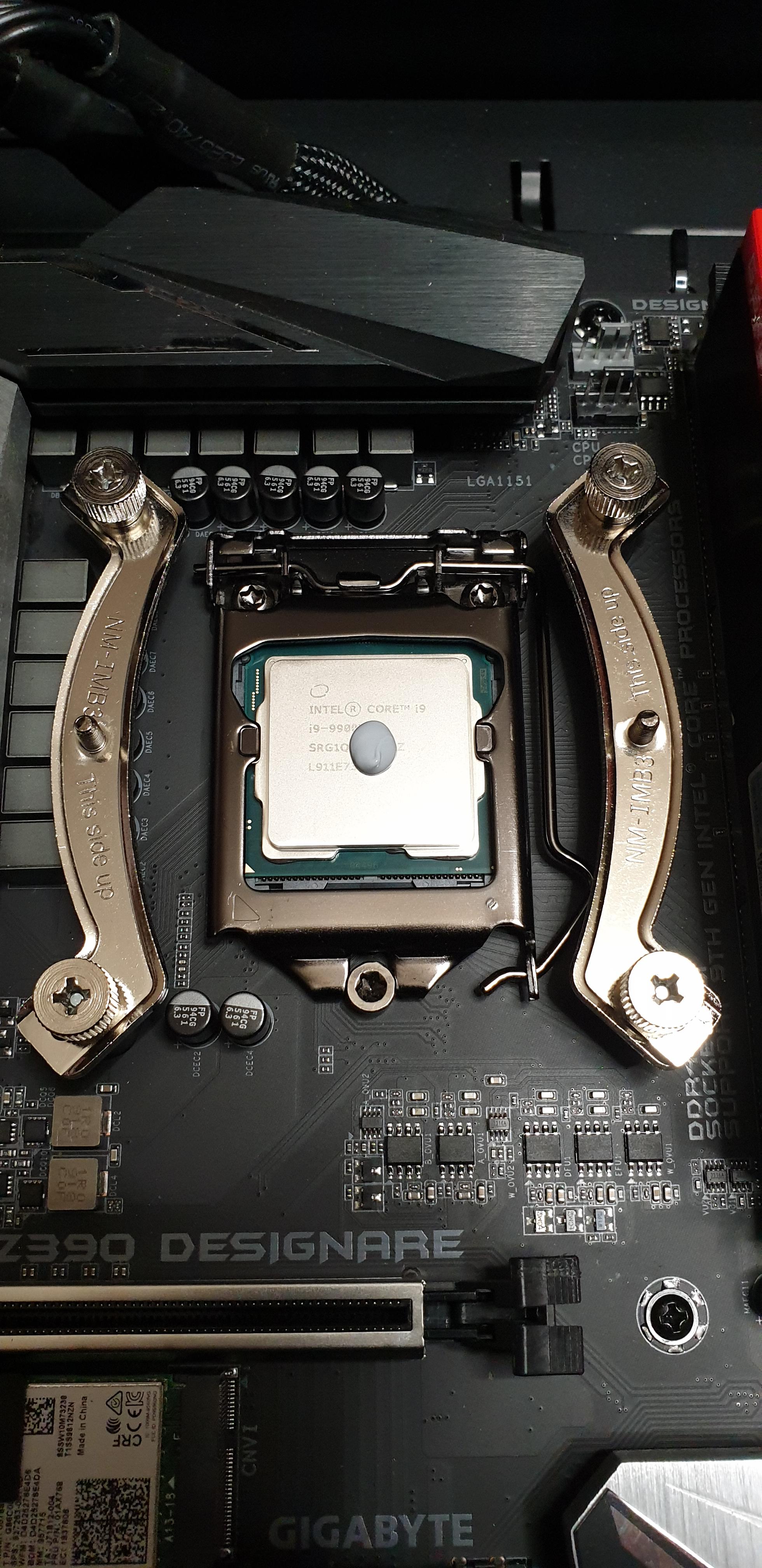 Too much thermal Paste for 9900ks? overclocking