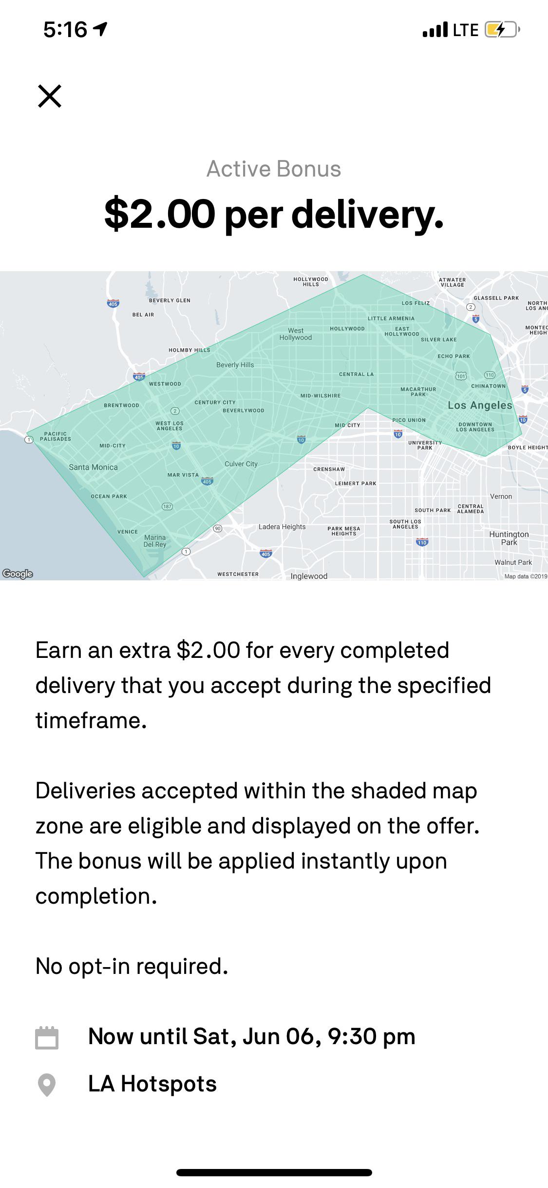 so on this incentive does the delivery have to be in the shaded area or just the pick up? thanks