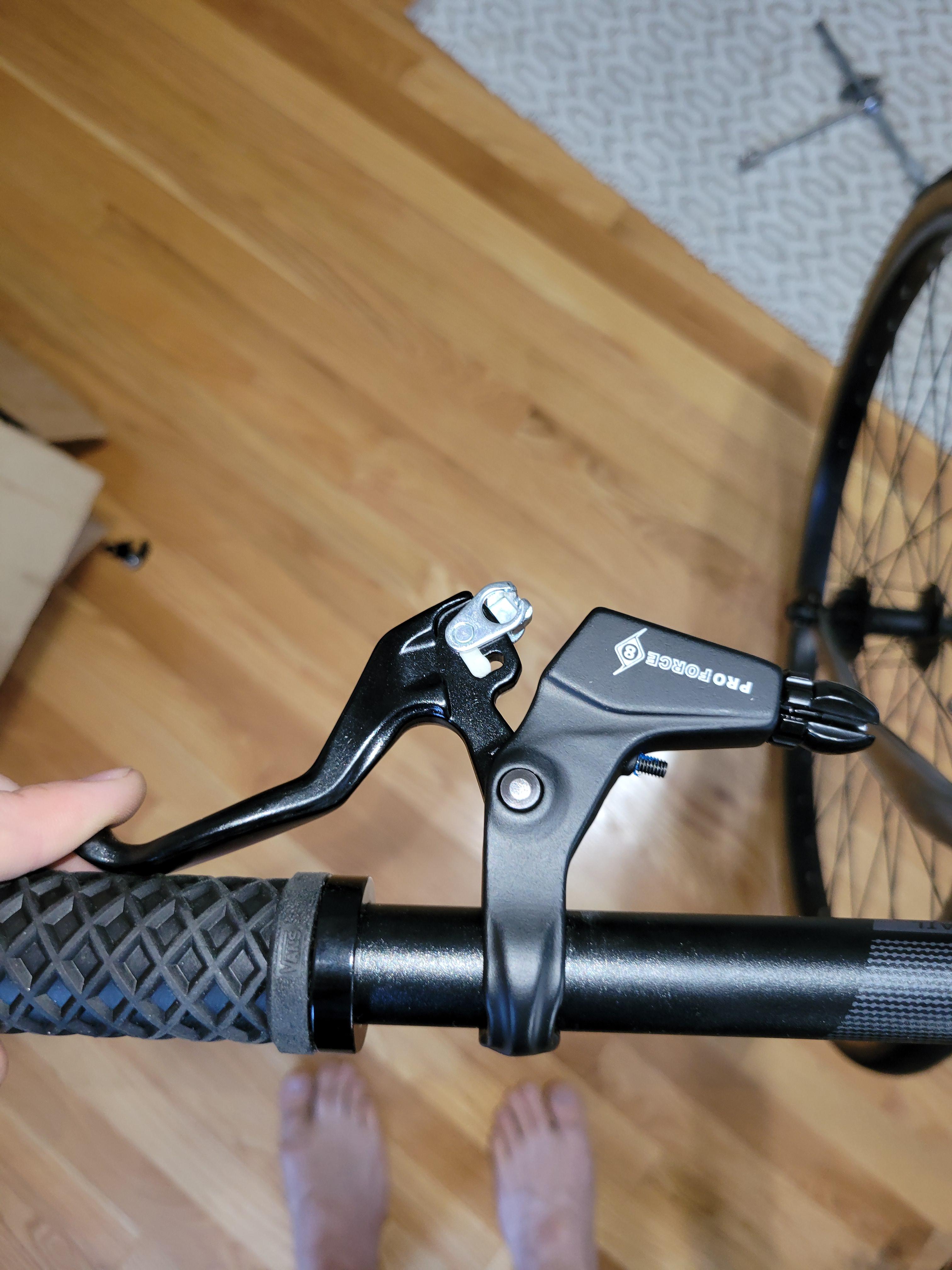 universal brake levers what position should the cable be in for use