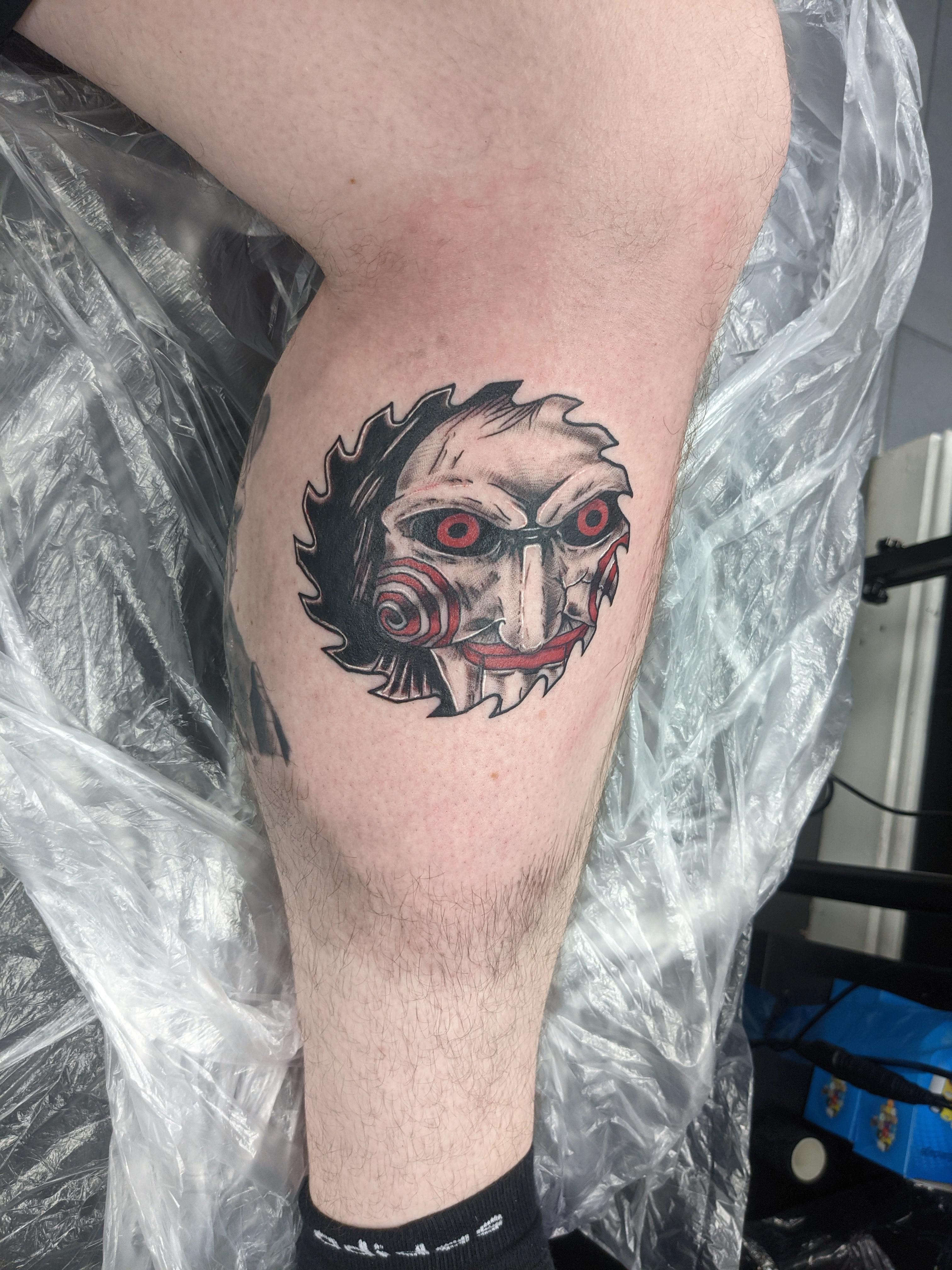 Any Love For A Jigsaw Saw Tattoo? New Today For Me And I Love It : R/Grimoireofhorror 4032_x_3024_jpg
