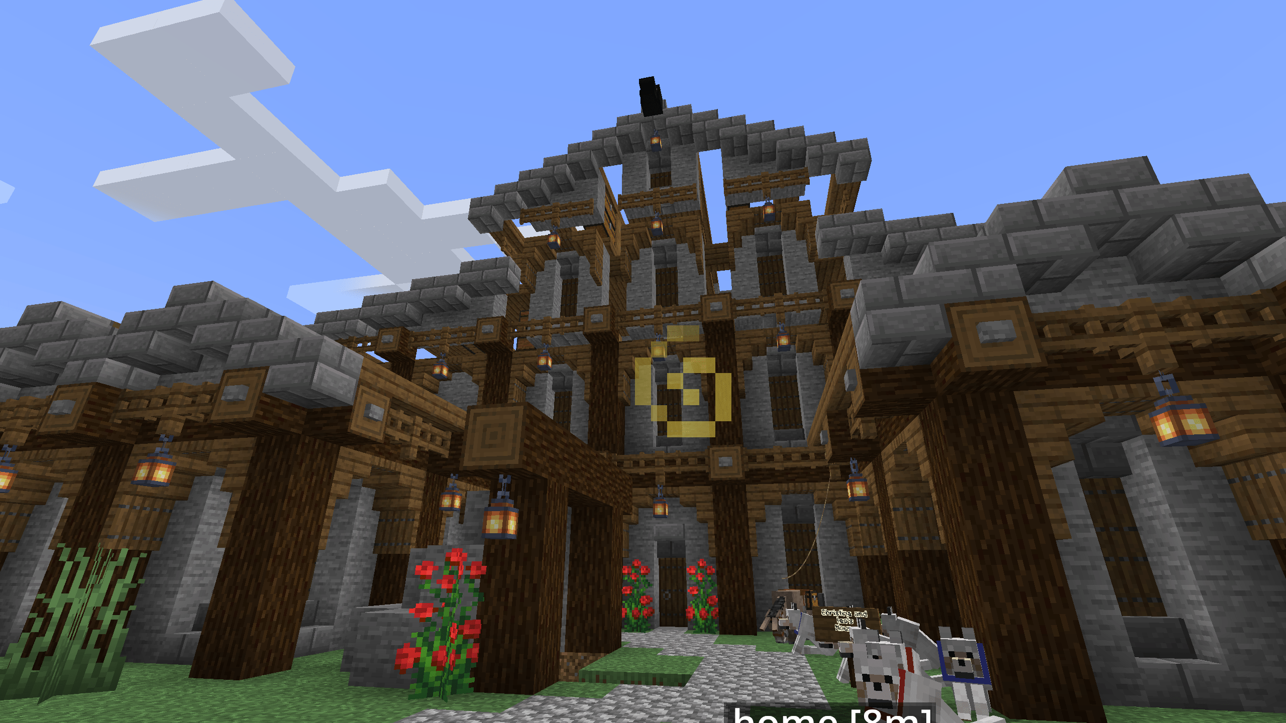 half of my house disappeared. mostly stripped spruce logs.. playing on