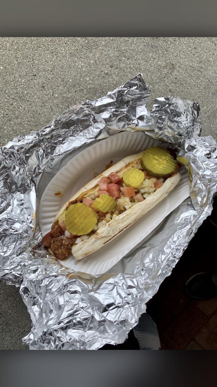 Check out this delicious 100 kosher beef Hebrew National hot dog