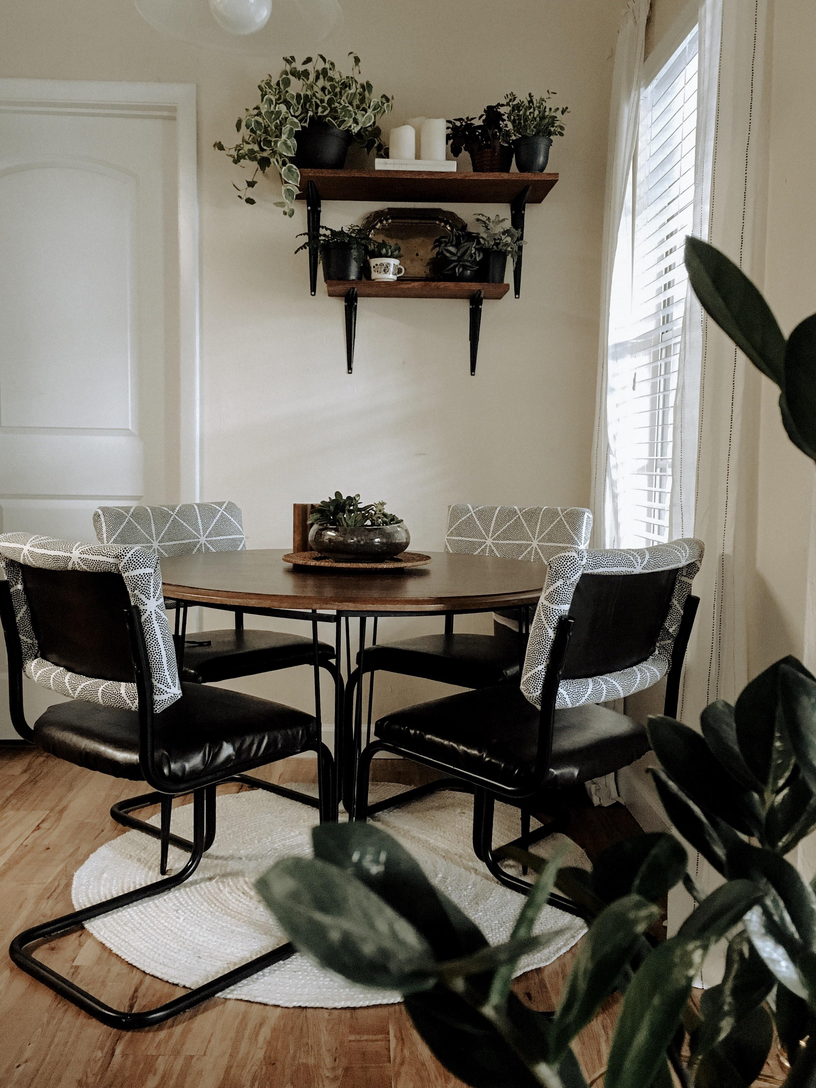 Slowly furnishing my first apartment with refinished thrift store finds