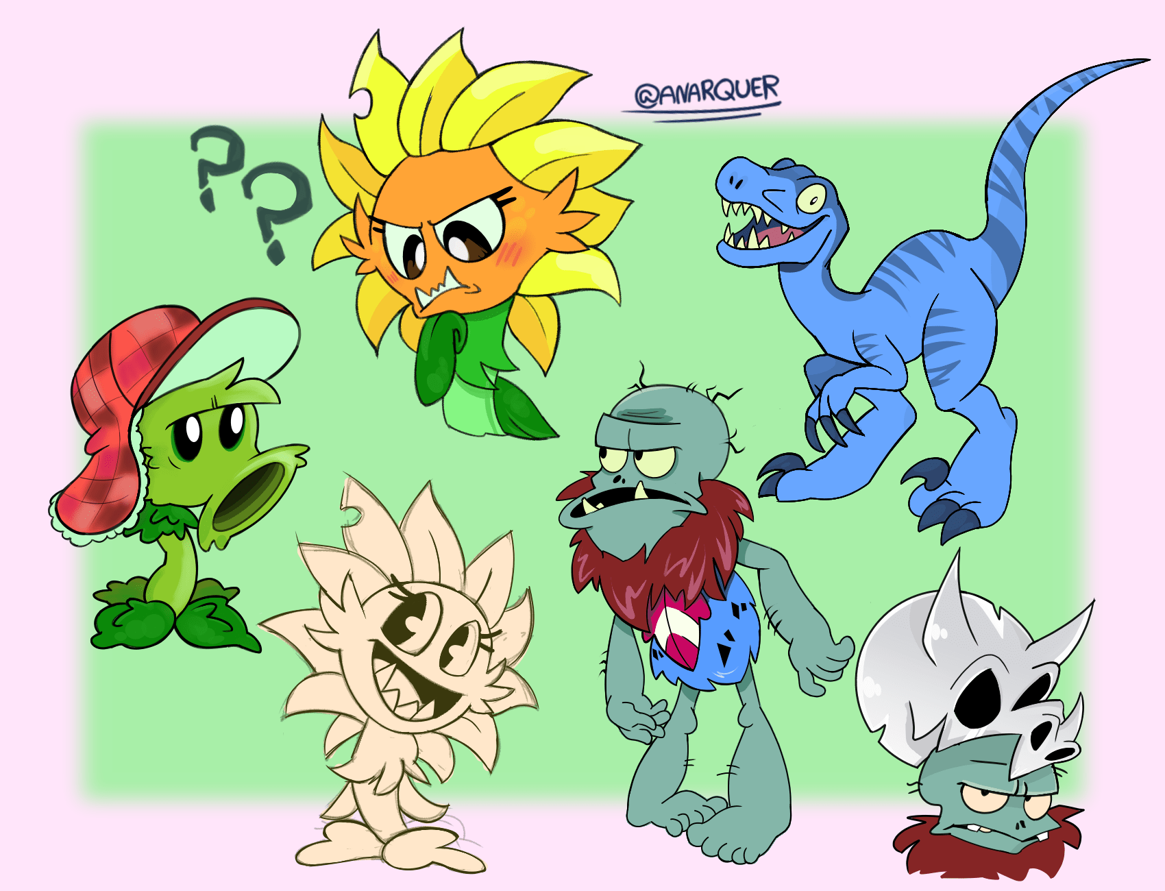[OC] Jurassic Marsh fanart r/PlantsVSZombies