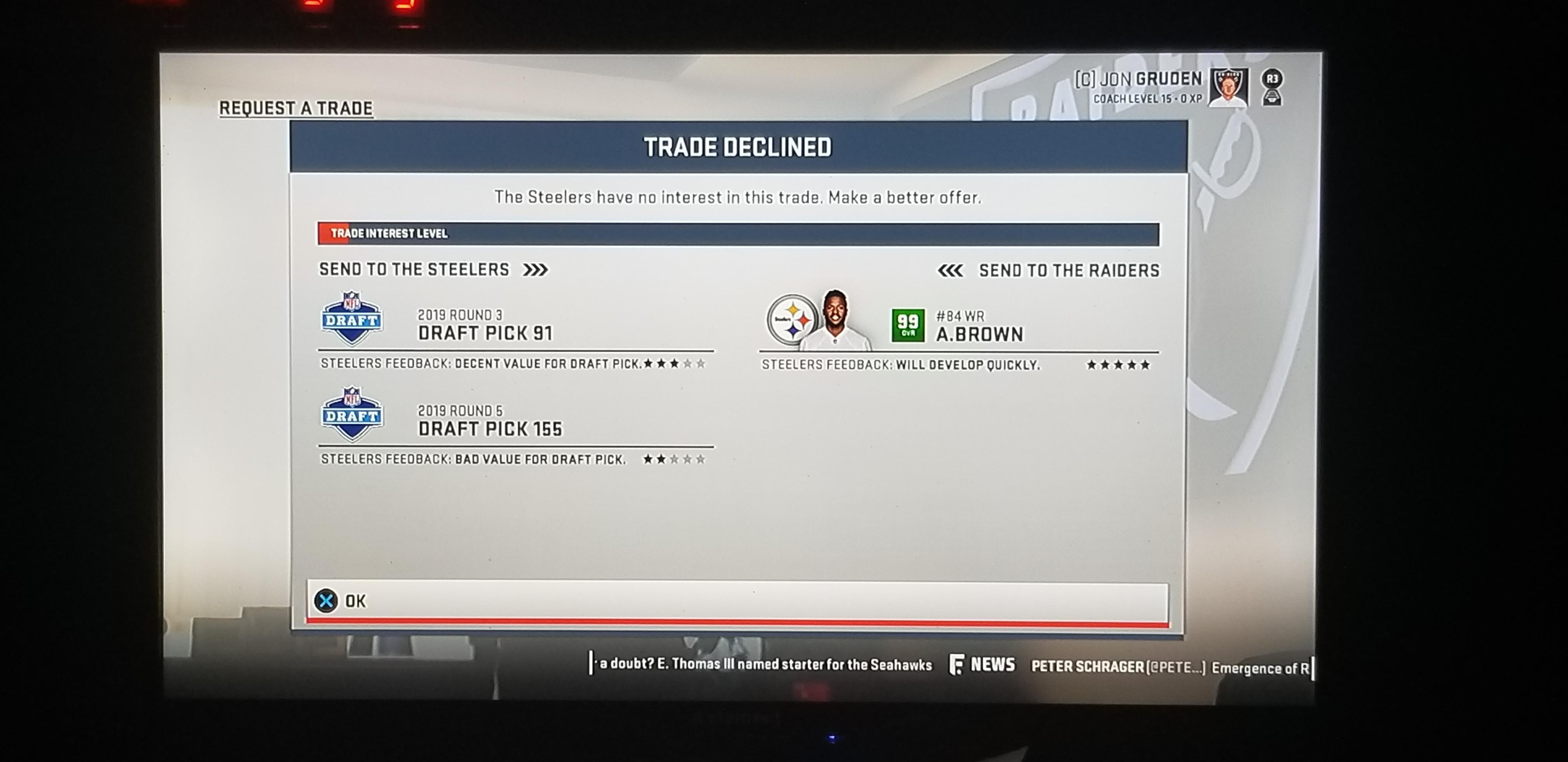 Is there a holdout button in Madden? r/Browns