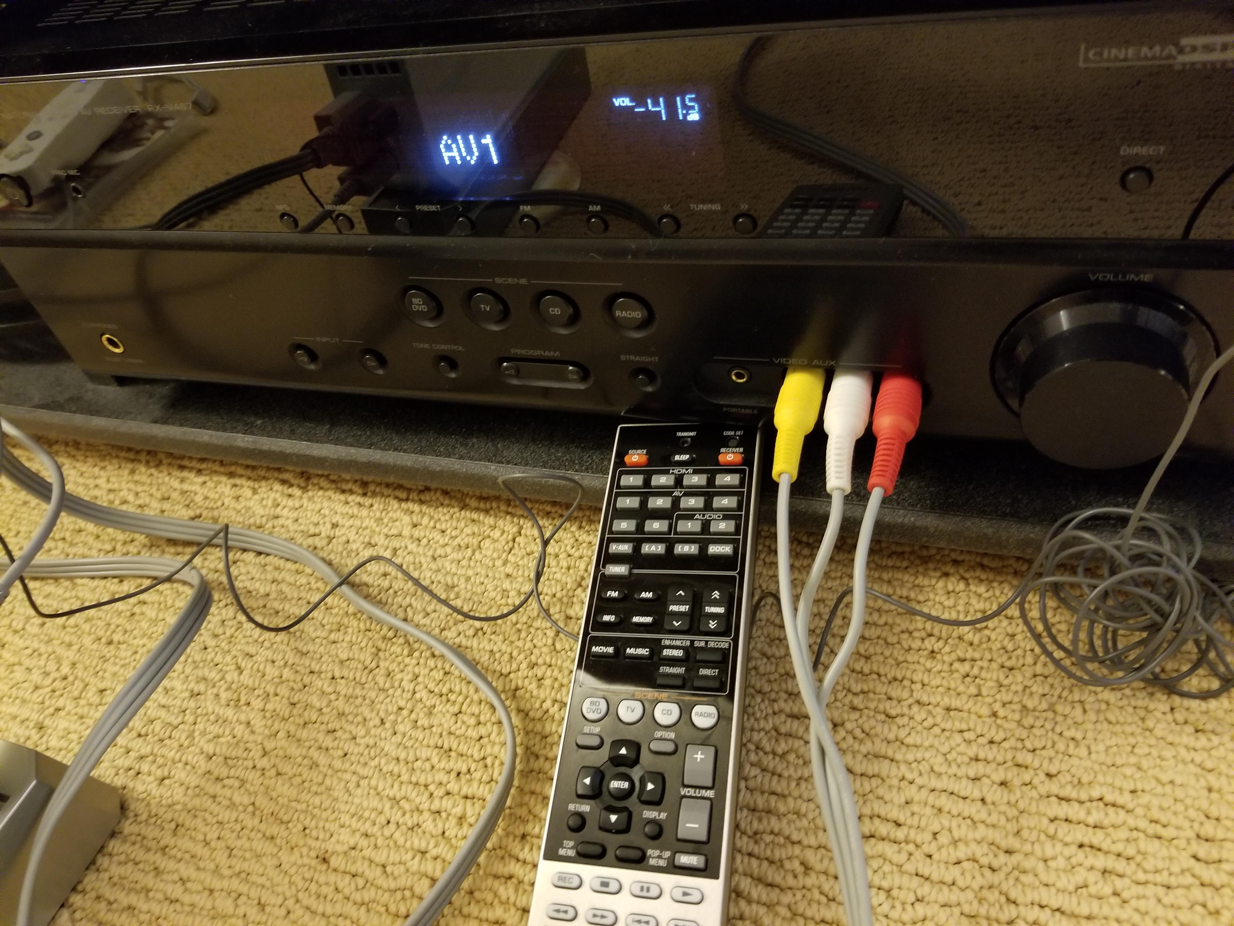 How to connect a Nintendo Wii to my Yamaha receiver? Wii works fine
