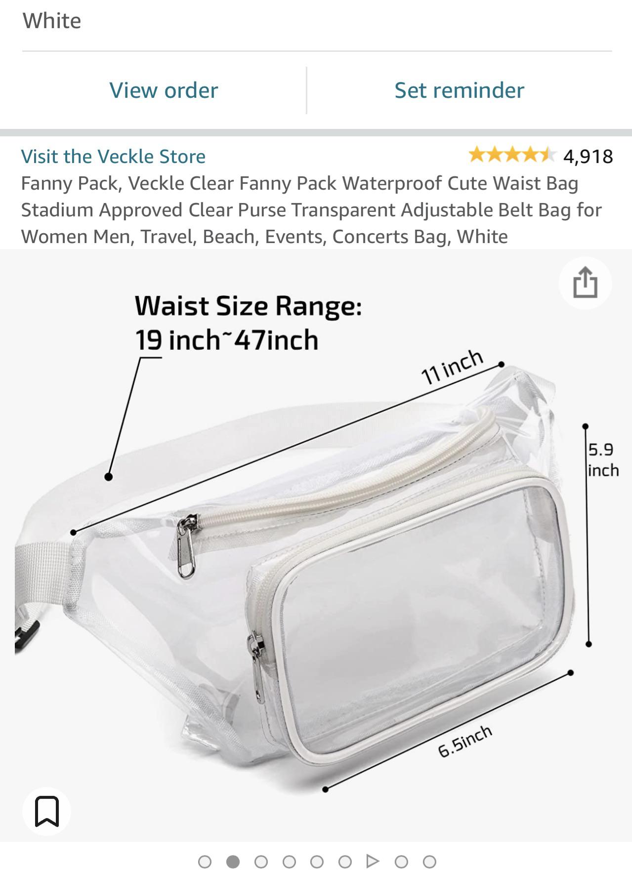 Are Fanny packs allowed? This is the one I ordered. r/WhenWeWereYoungFest