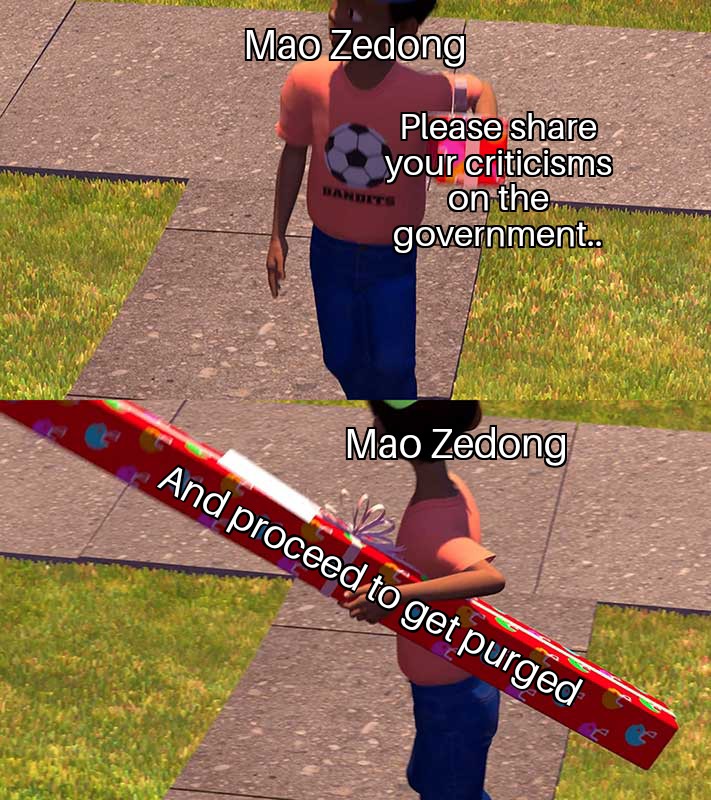 The hundred flowers campaign was a bamboozle r/HistoryMemes