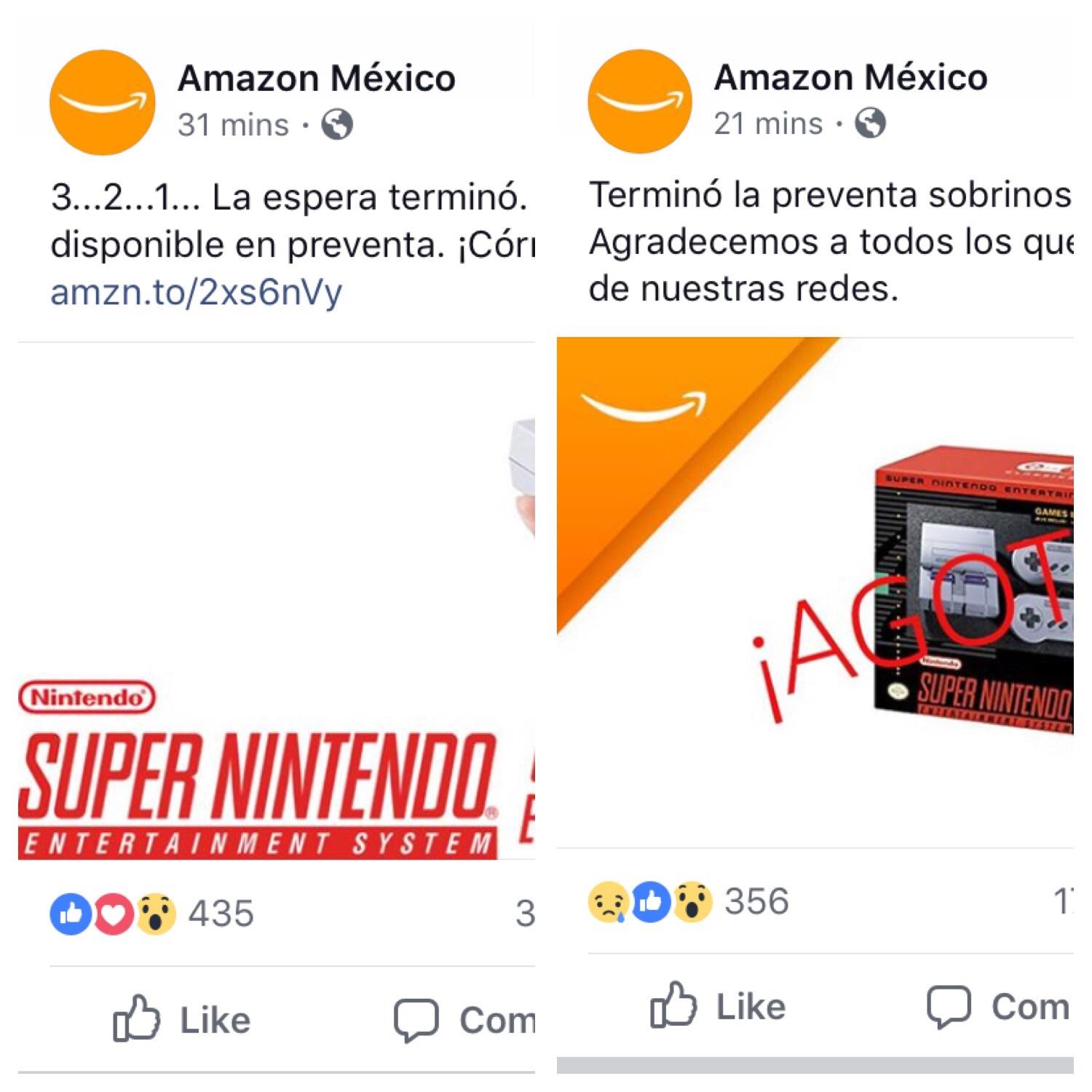 Amazon Mexico... sold out in 10 min r/miniSNES