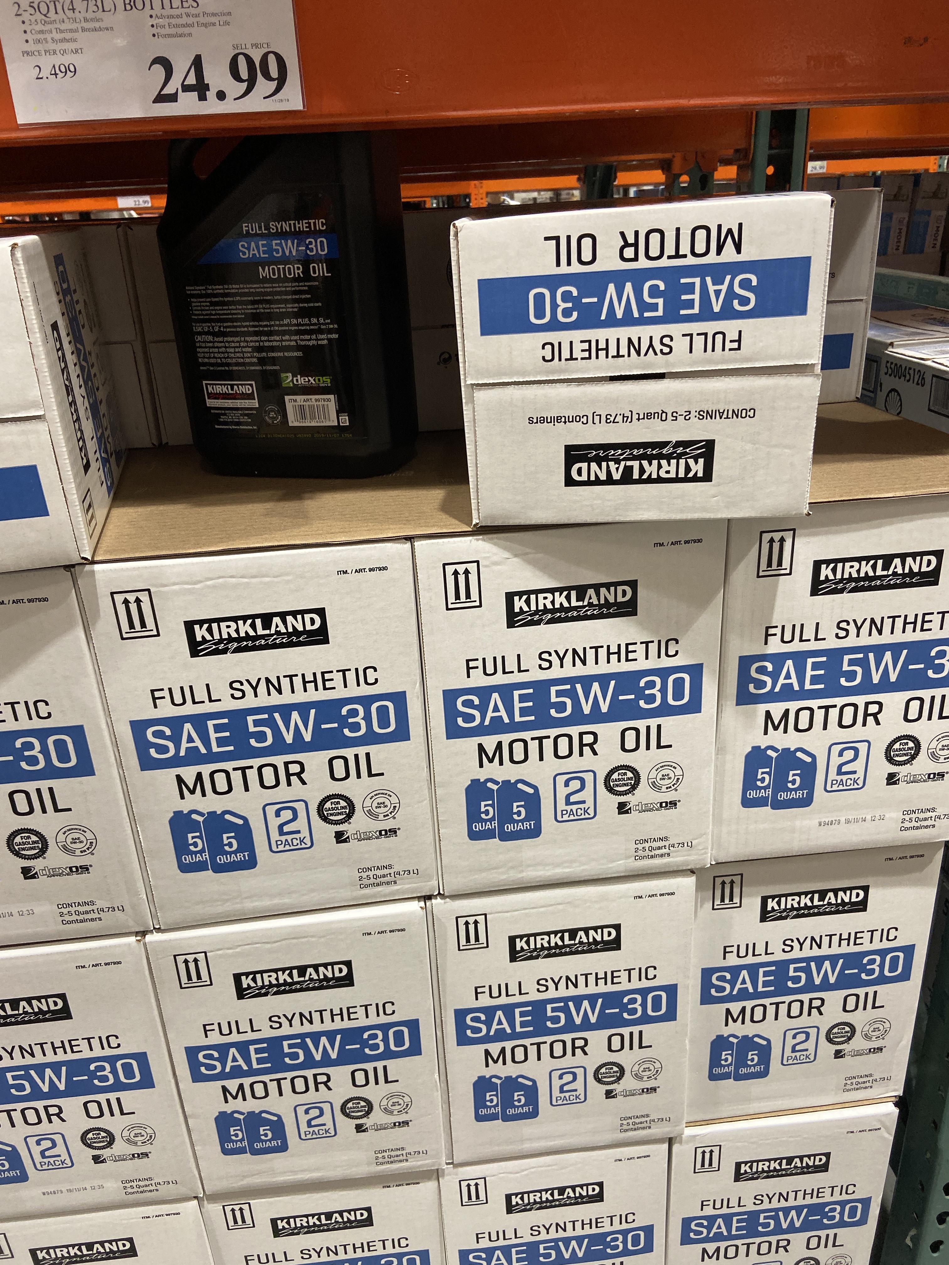 Kirkland Motor Oil, what do you guys think? Pretty good deal but not