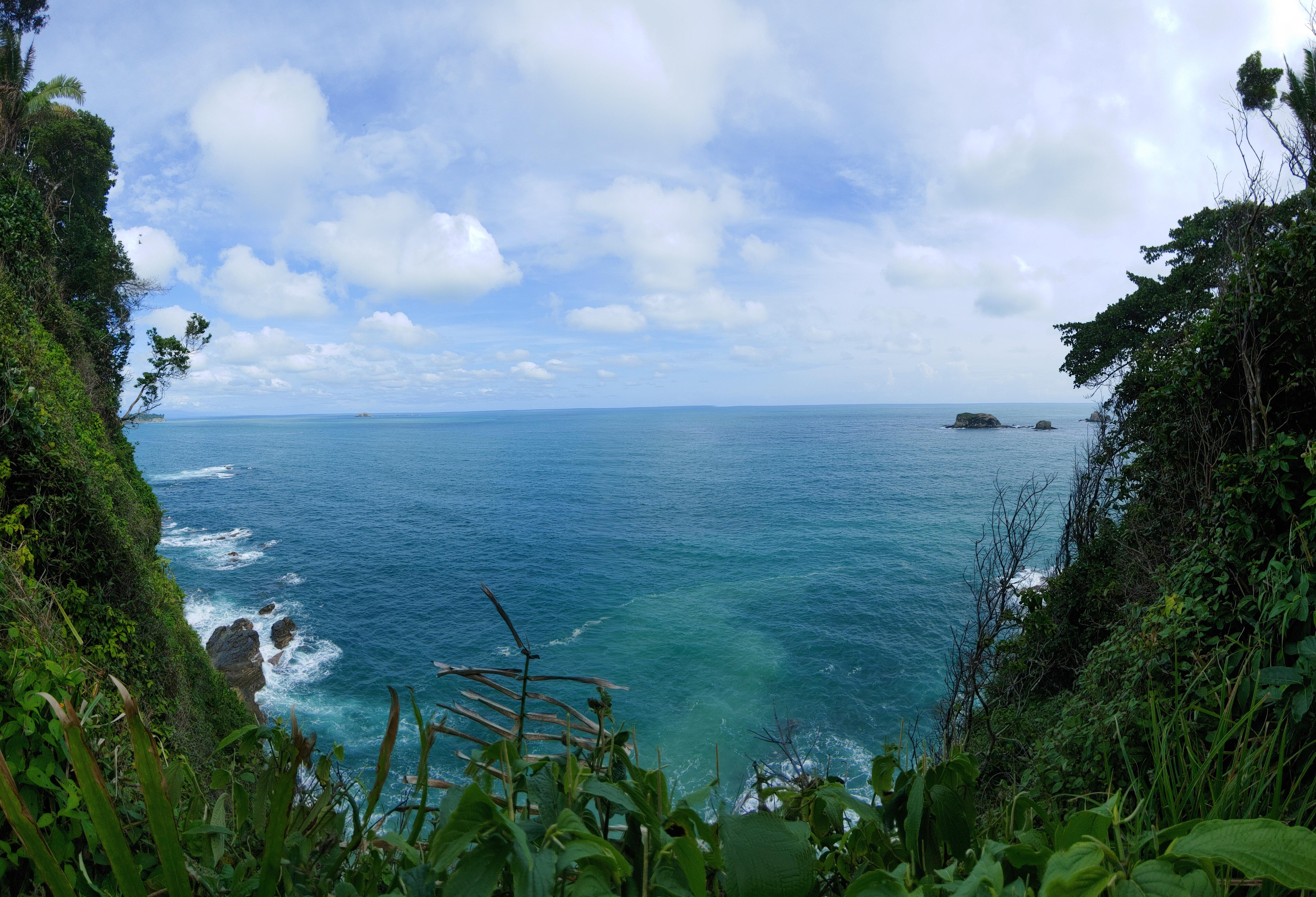 View of the Pacific Ocean from the jungle of Manuel Antonio National Park, Costa Rica [OC