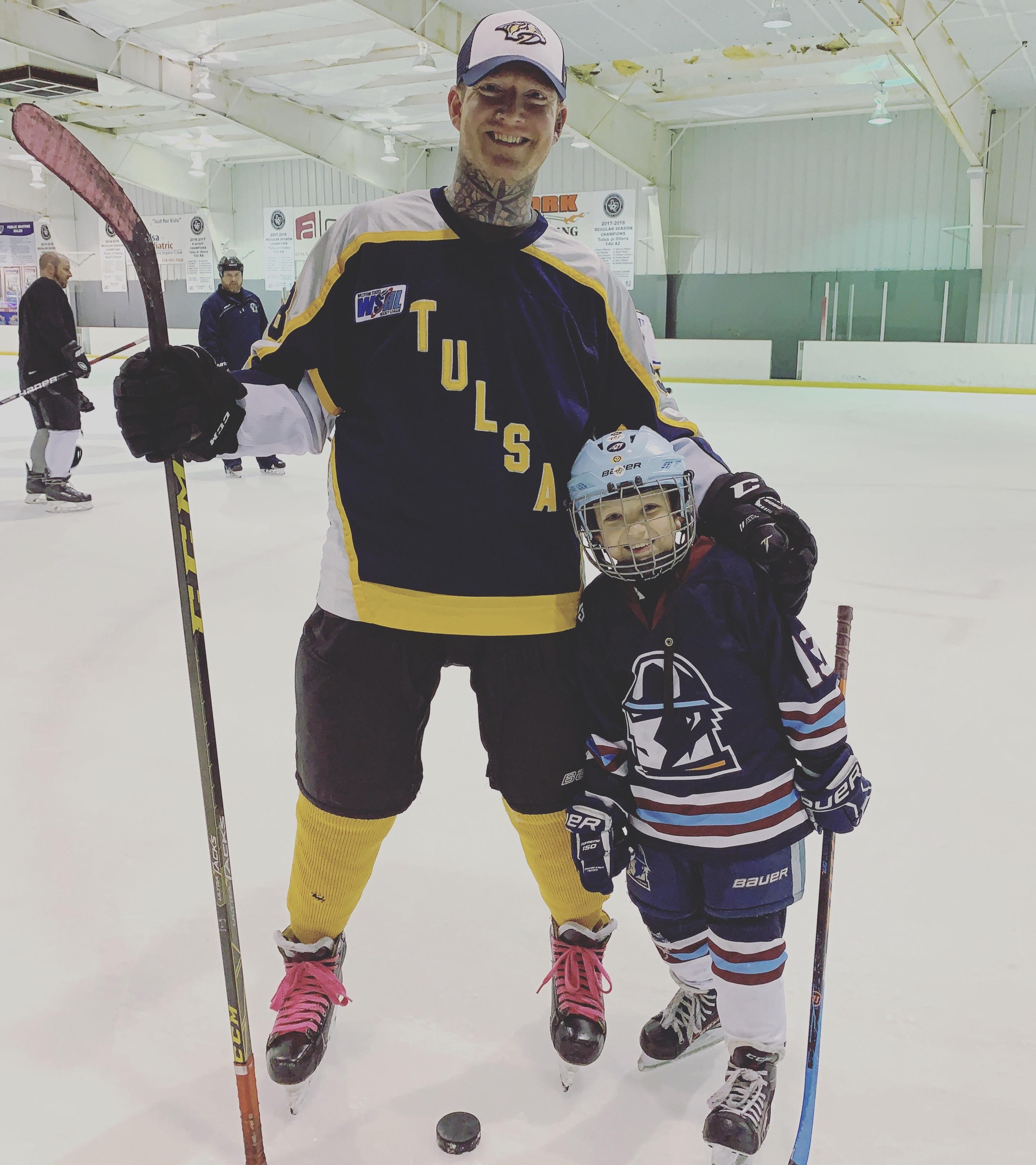 I love that hockey brings families closer together! This is me and my