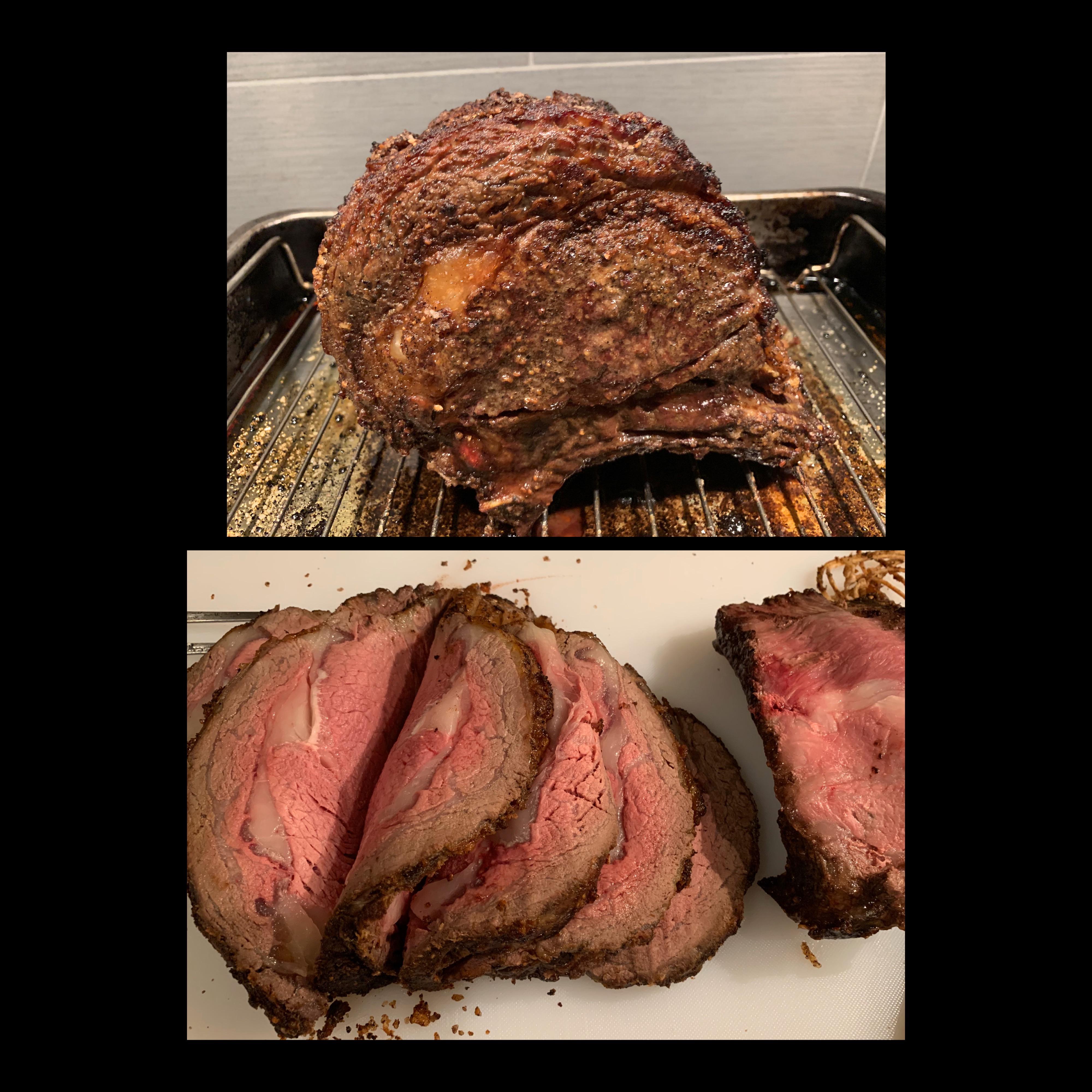 Here’s the finished prime rib from my earlier post. It was a really