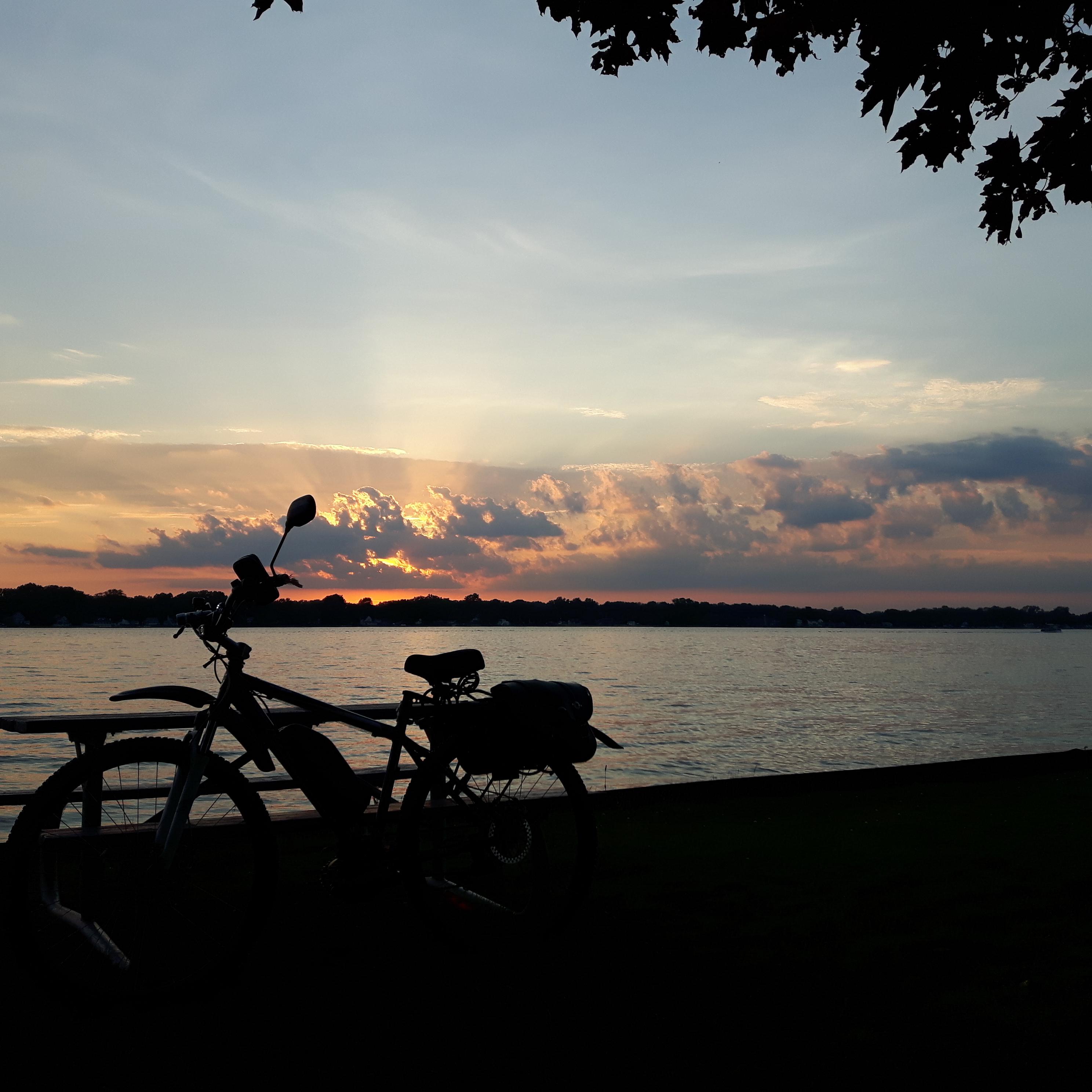 BBSHD Sunset. ST.Clair River, Courtright, Ontario, Canada. r/ebikes