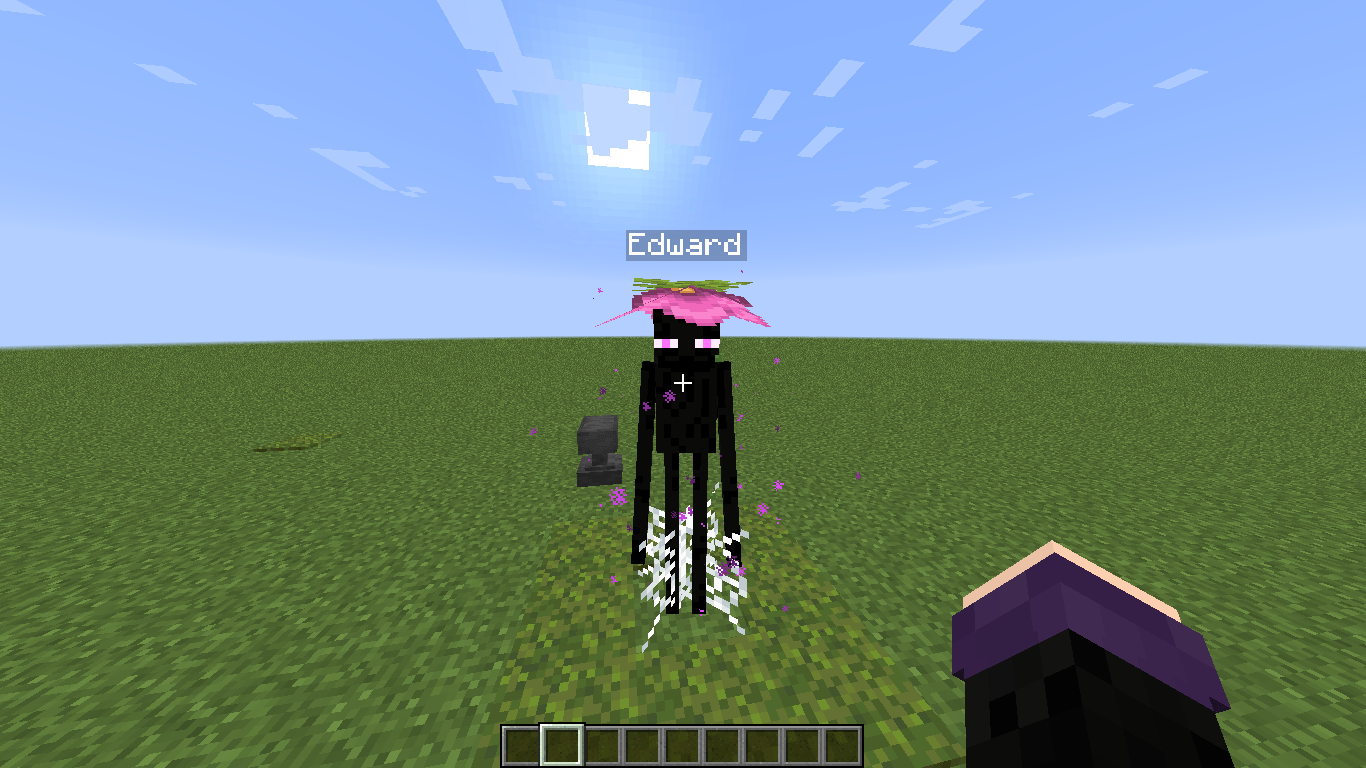 The new snapshot added the spore blossom. He looks cute! Minecraft