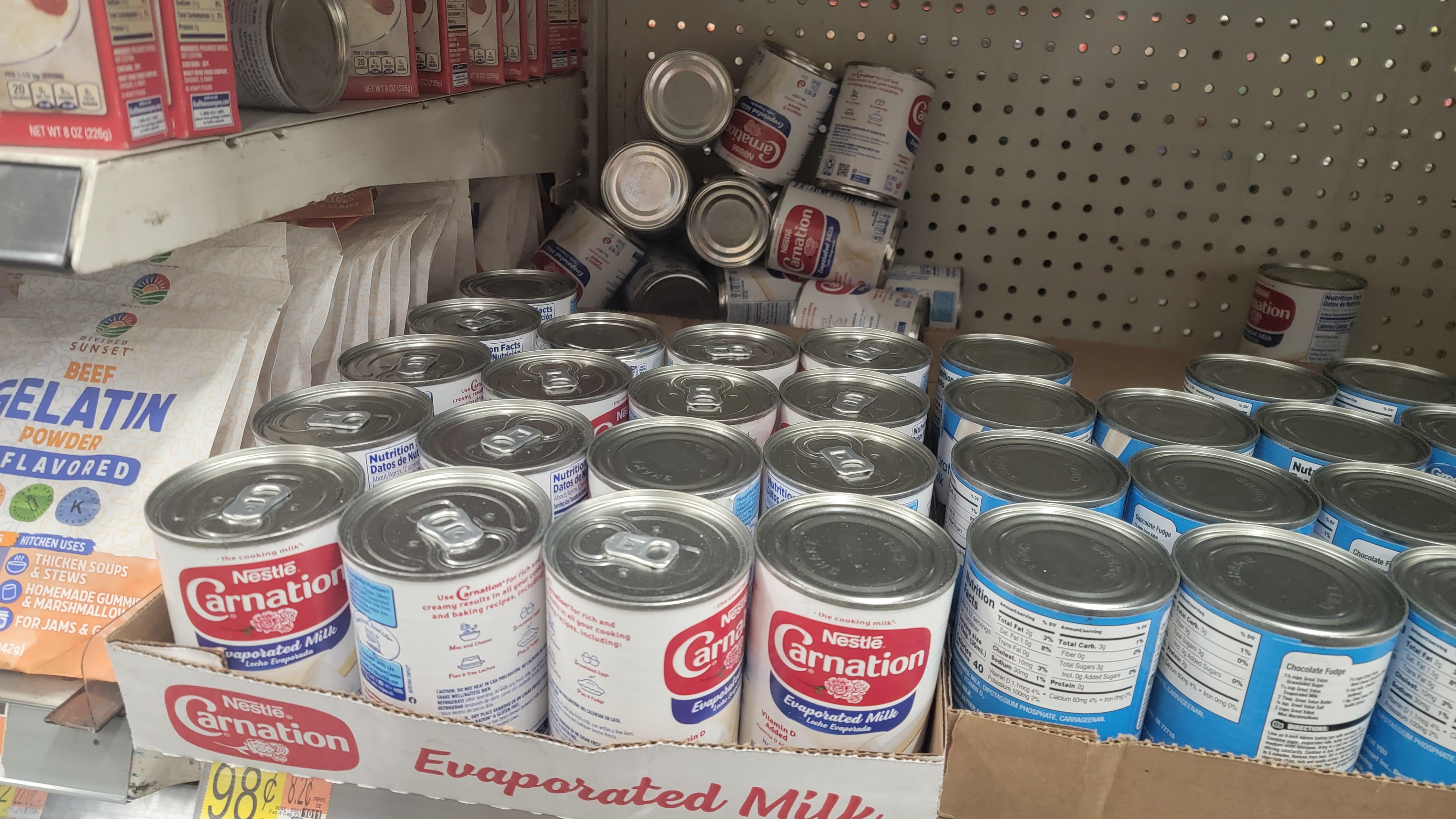 What do we do with the extra cans of evaporated milk? walmart