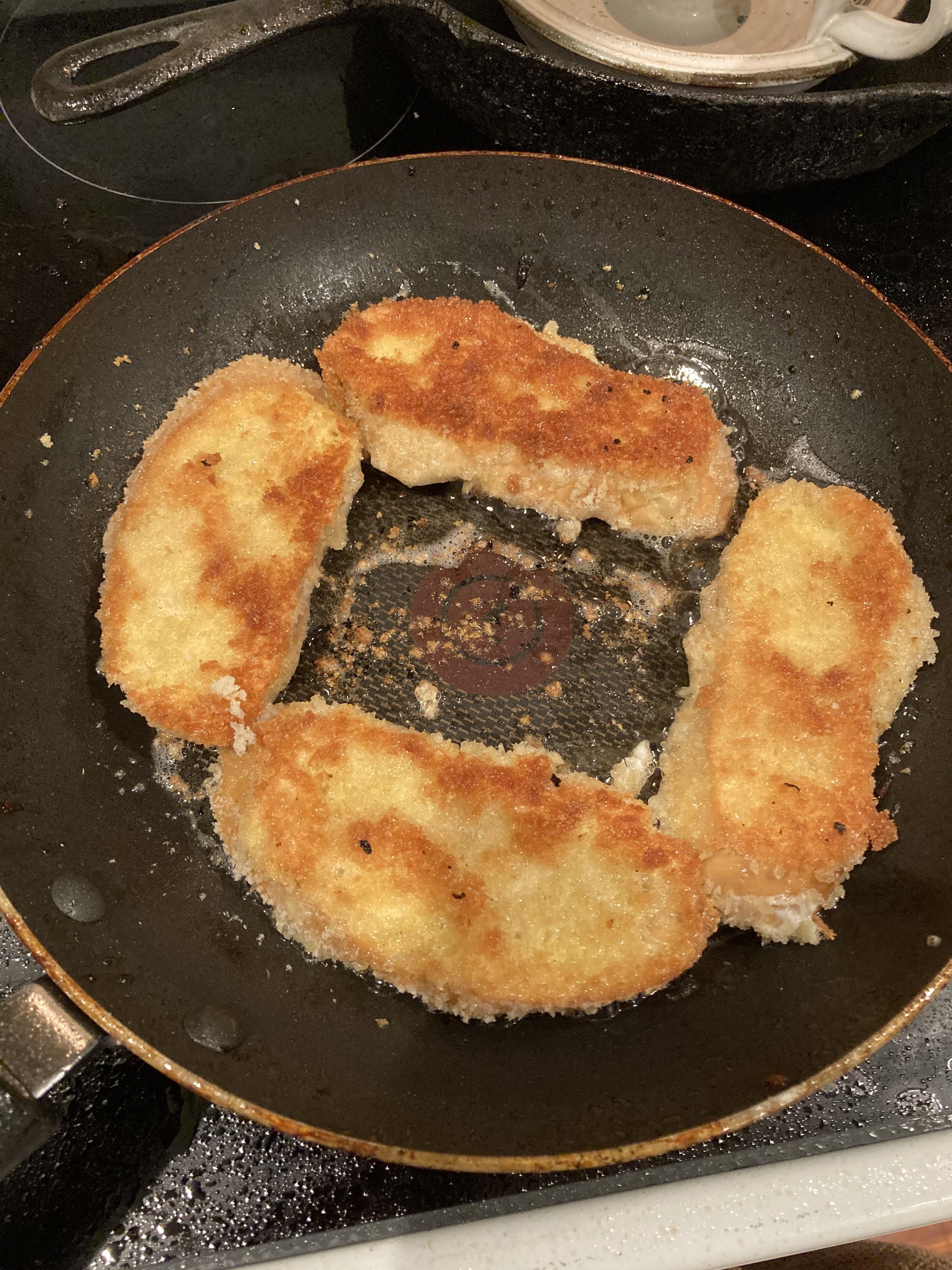 With absolutely nothing else to do, I decided to bread and pan fry