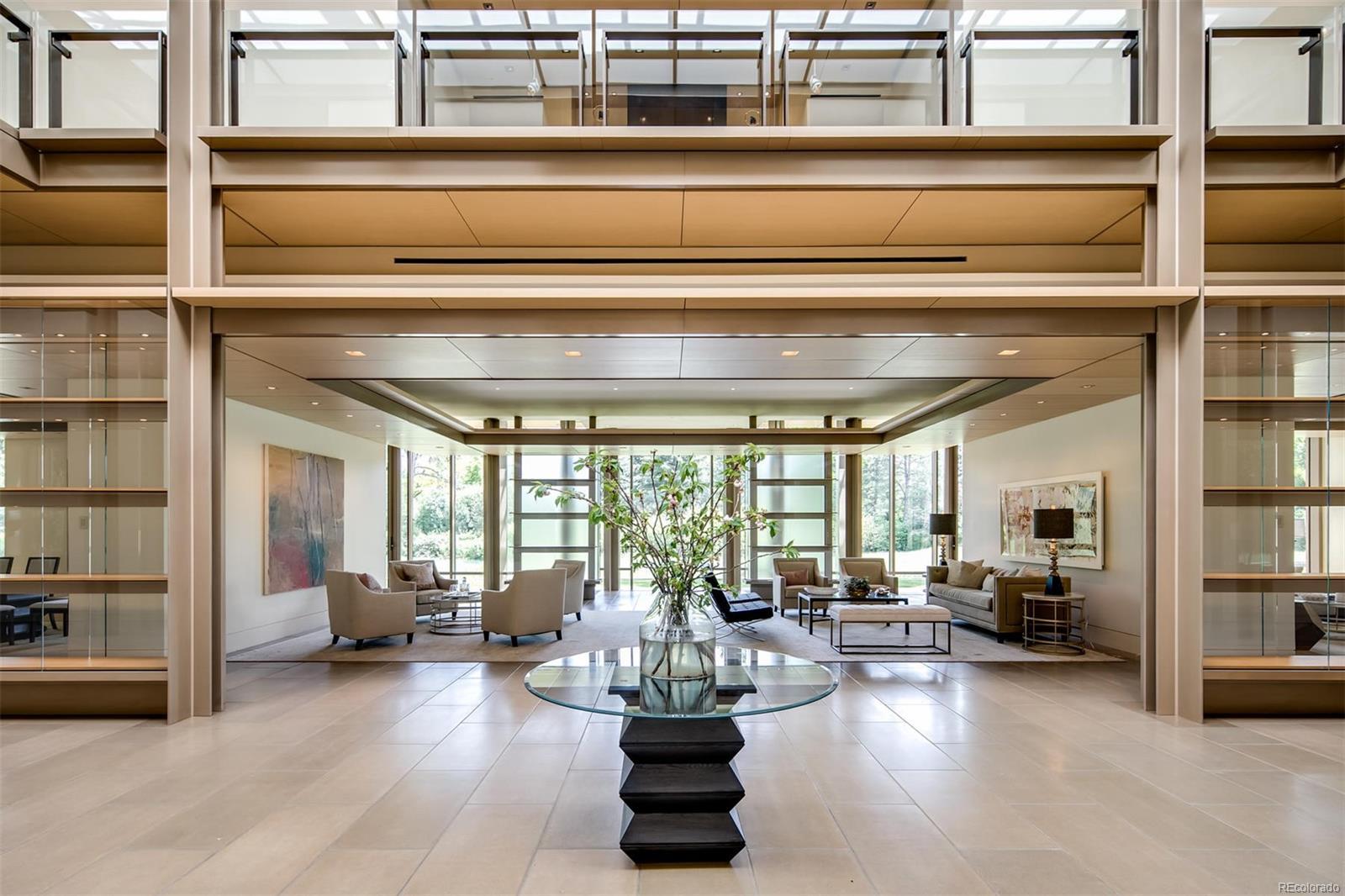 Entryway to a private home in the Polo Club neighborhood in Denver, CO