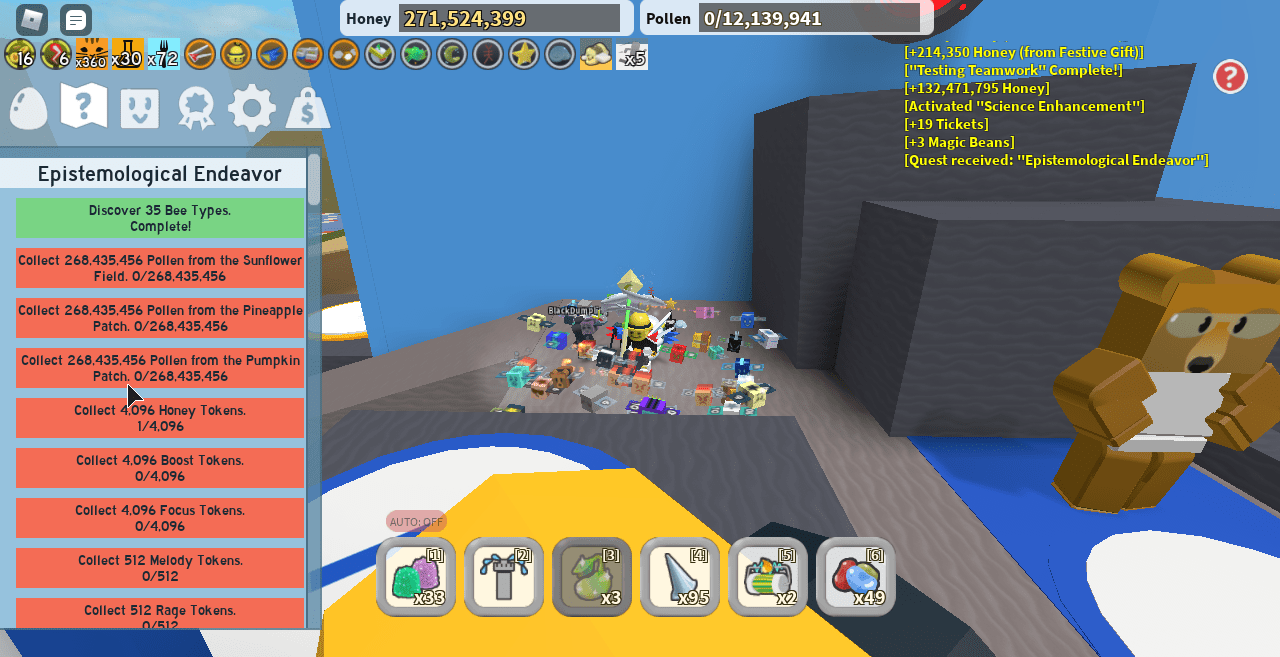 Last Science Bear Quest Wish me luck r/BeeSwarmSimulator