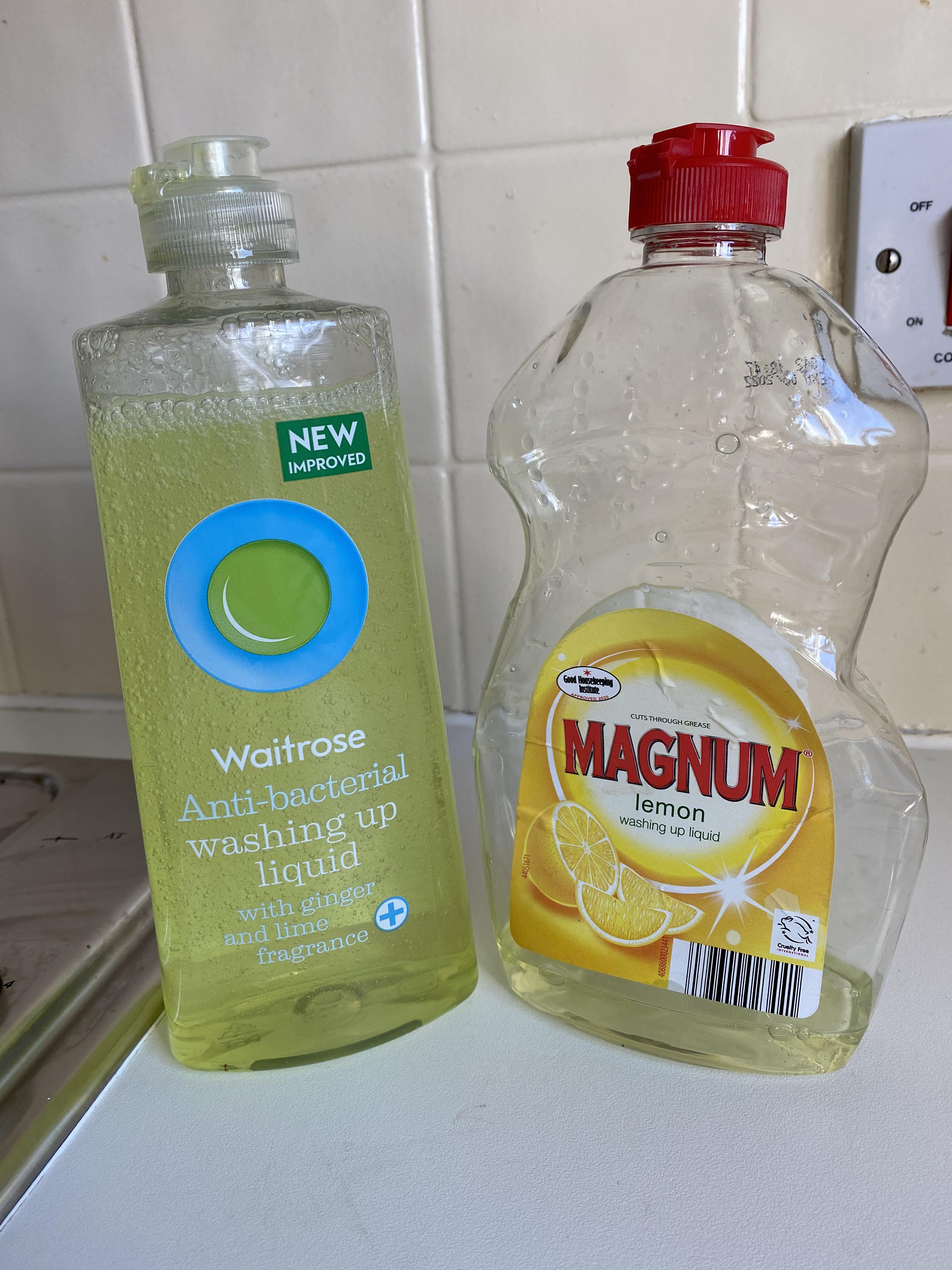 Refilling the one time purchased Waitrose washing up liquid with the
