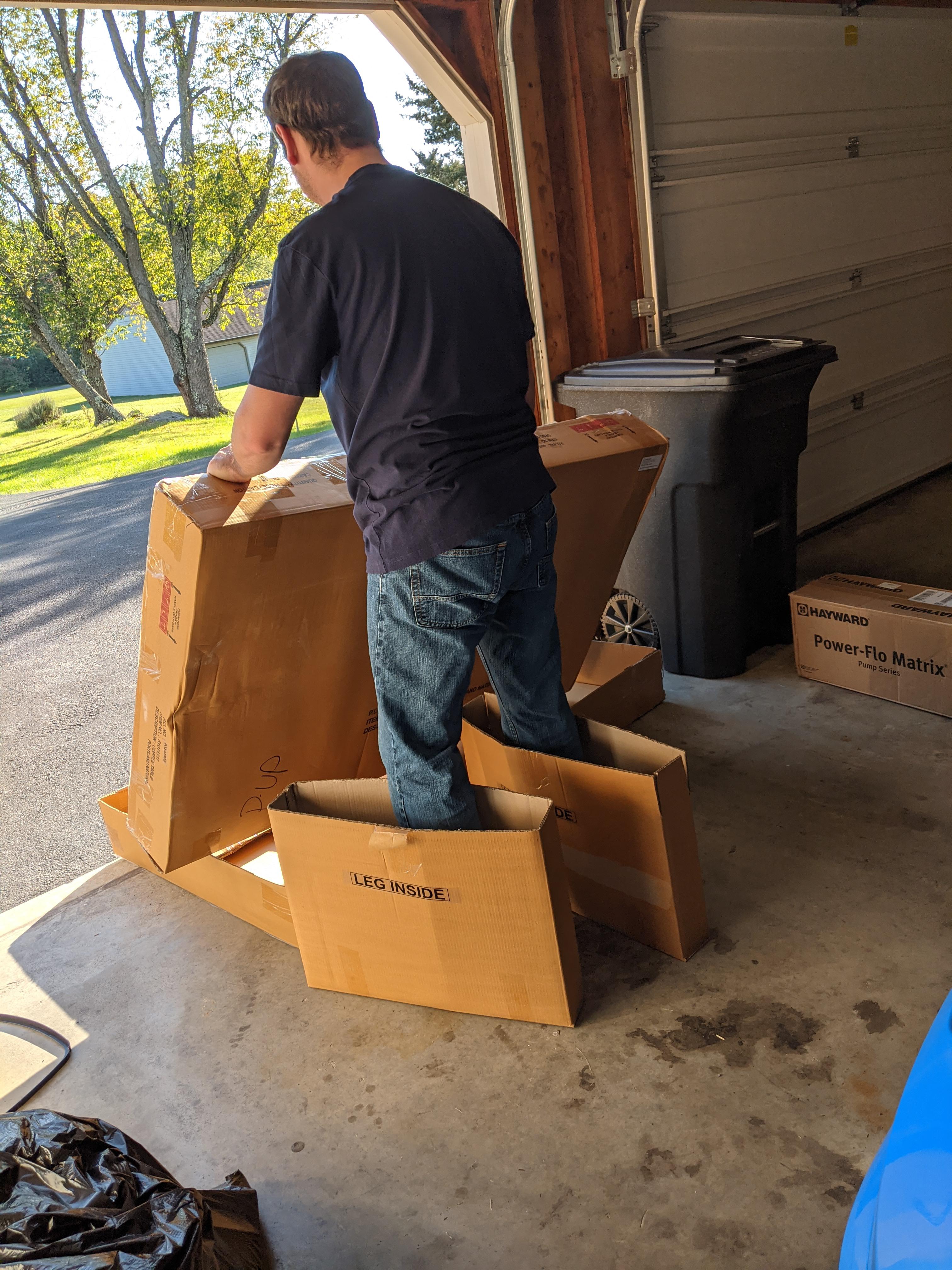 He put the furniture together and broke down the boxes like this. r/funny