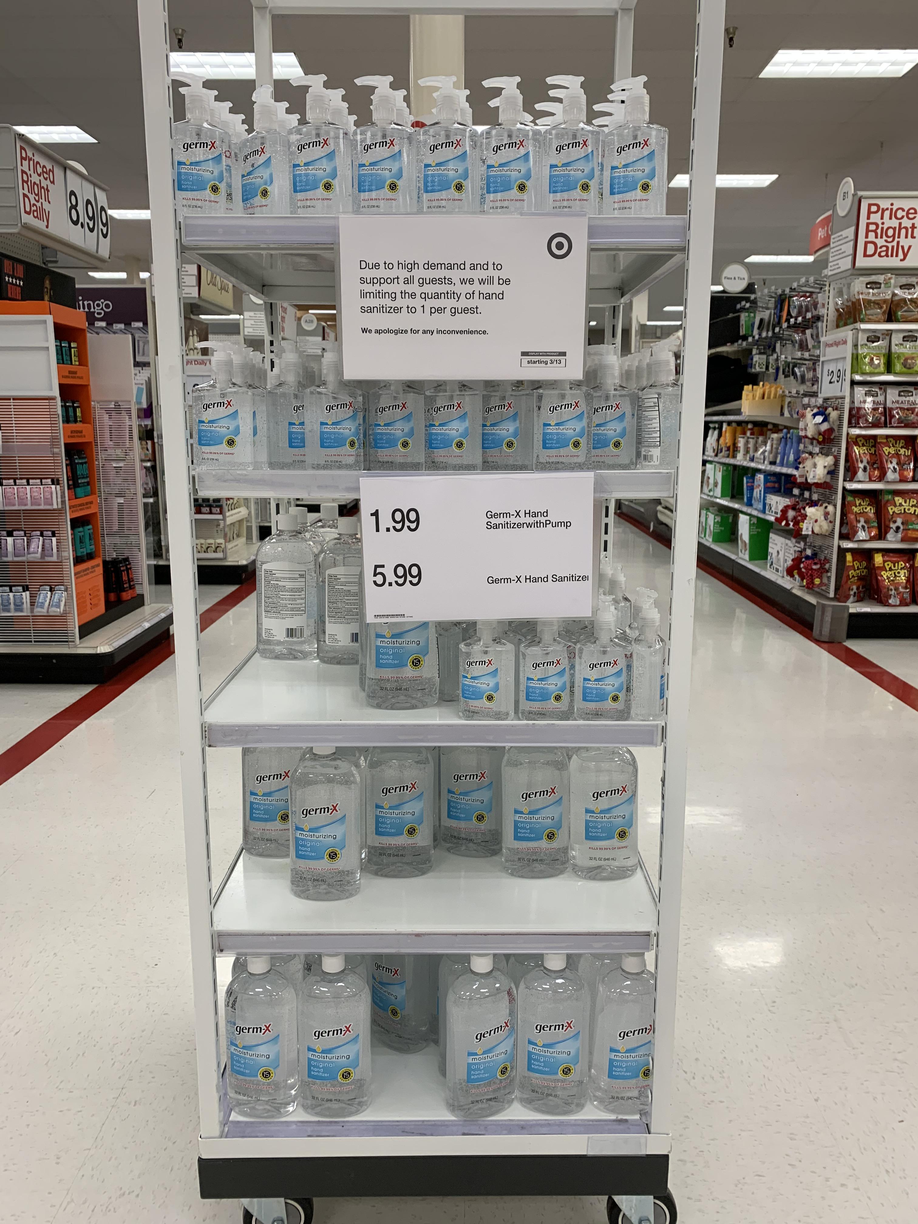 Hand sanitizers back in stock at Target (Mira Mesa) r/sandiego