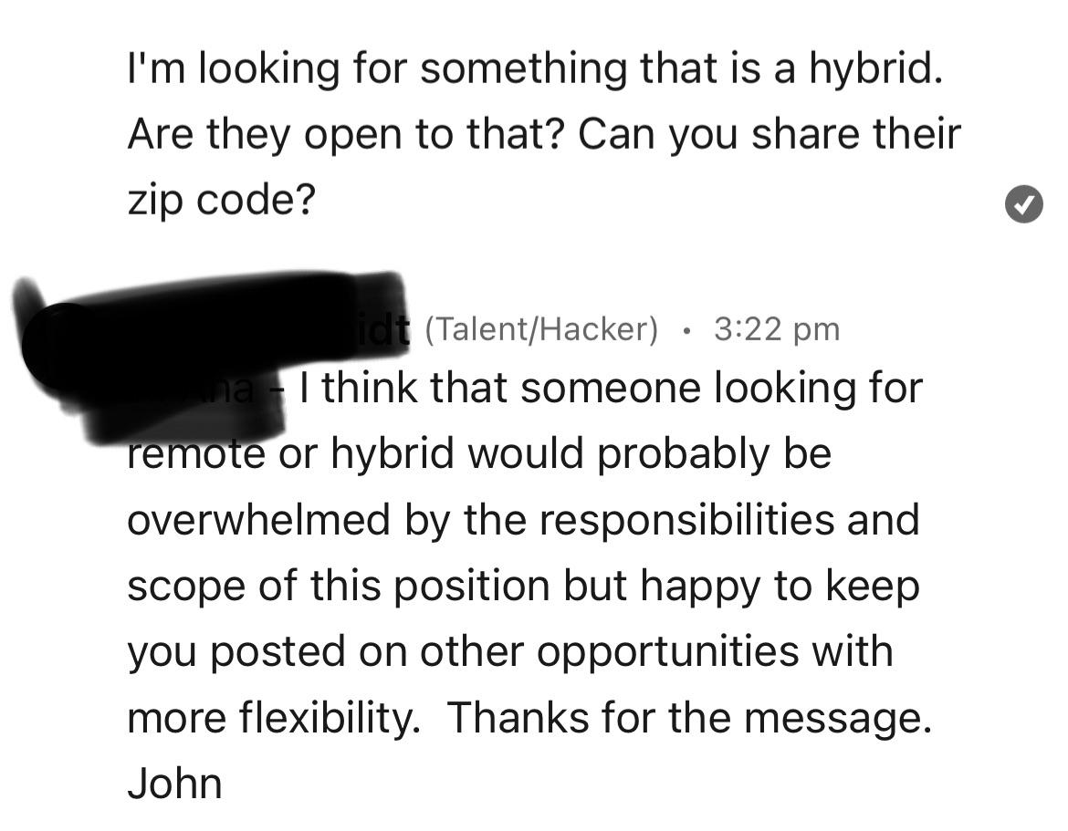 Yep, cuz WFH is not working... r/recruitinghell