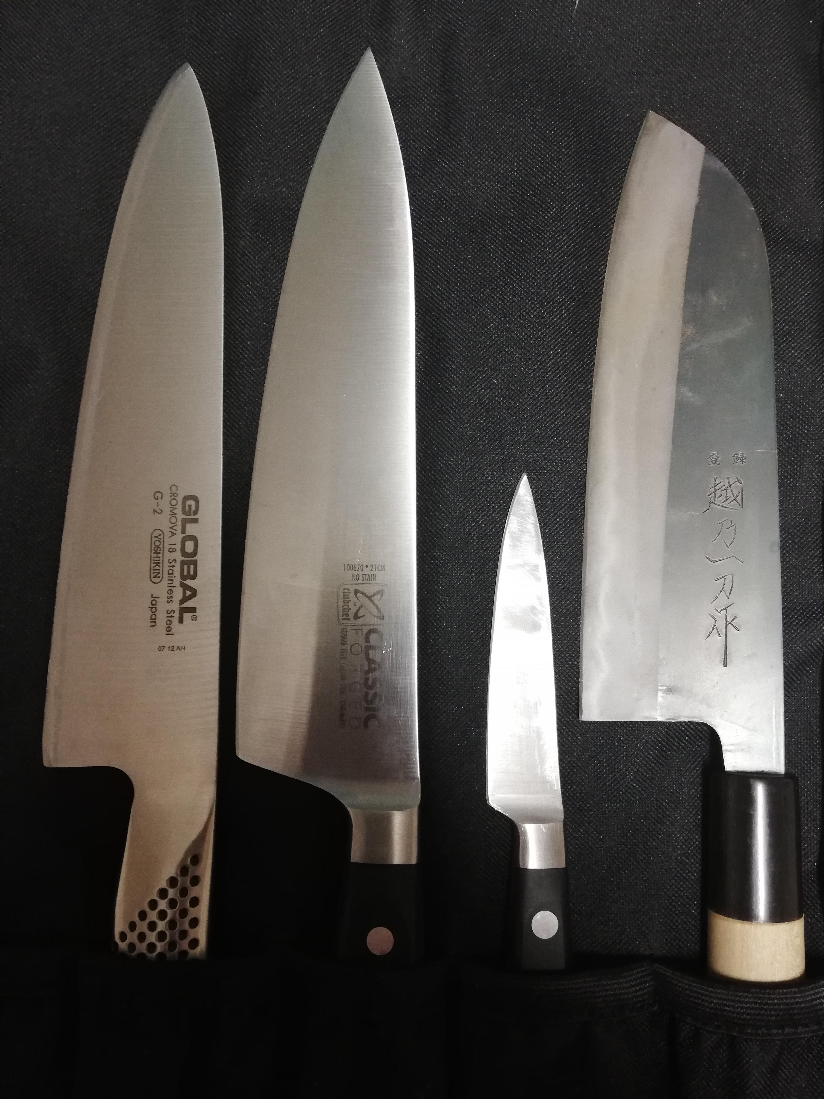 My culinary school knives and some extras, sharing for fun. r/chefknives