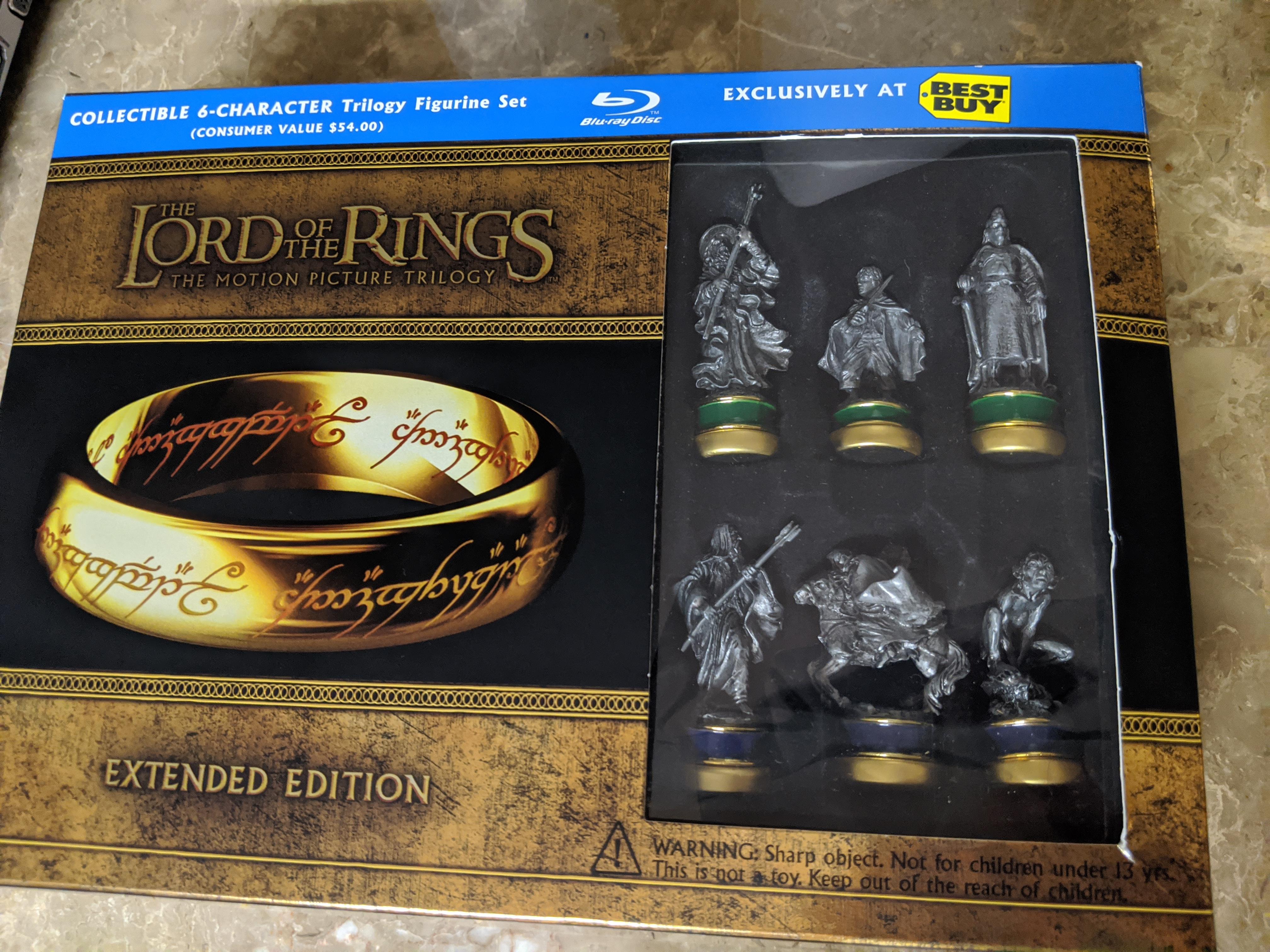 LOTR Extended with Collectables r/Bluray