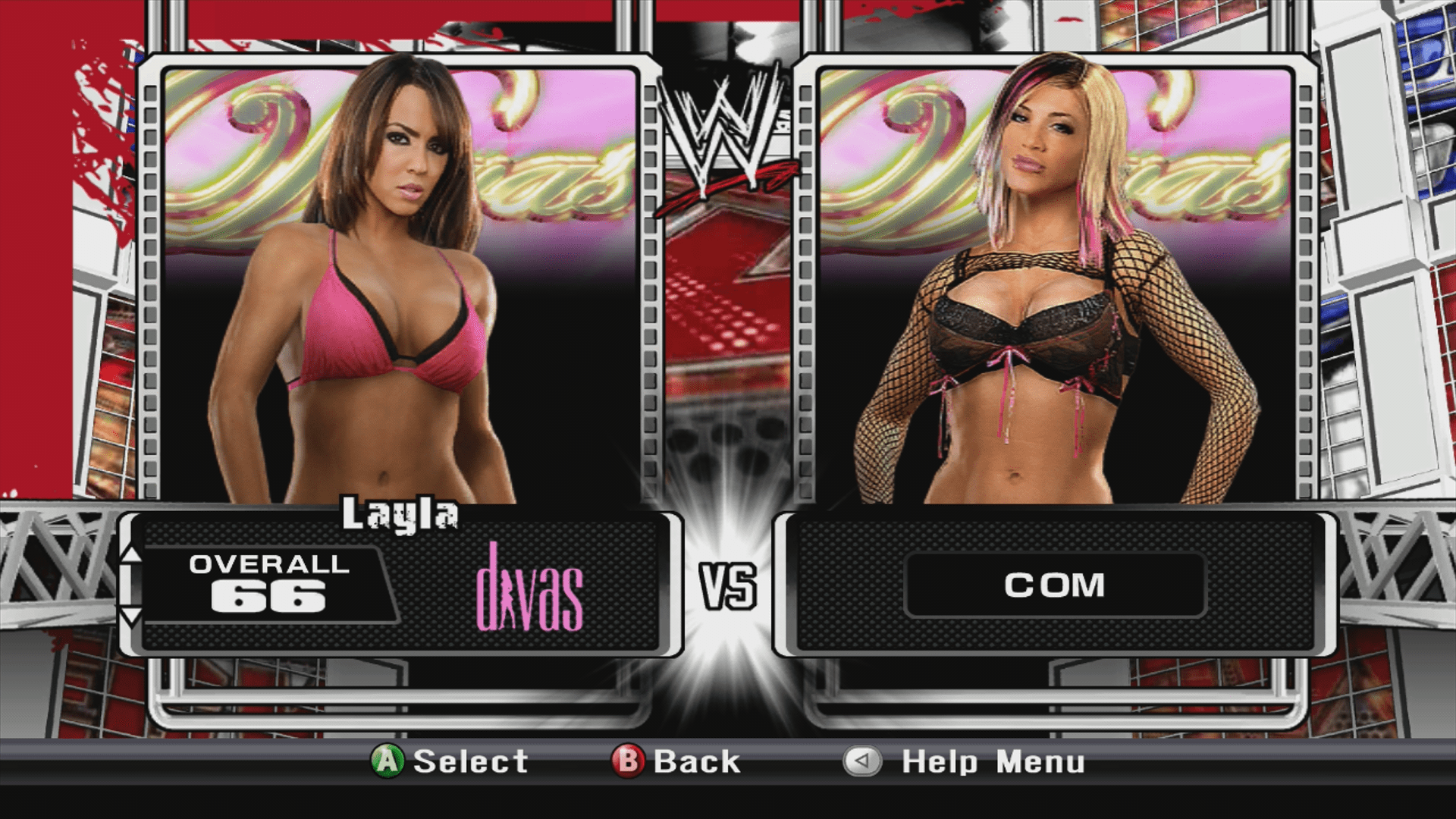 In Smackdown vs RAW 2009 there was also a roster option for DIVAS this