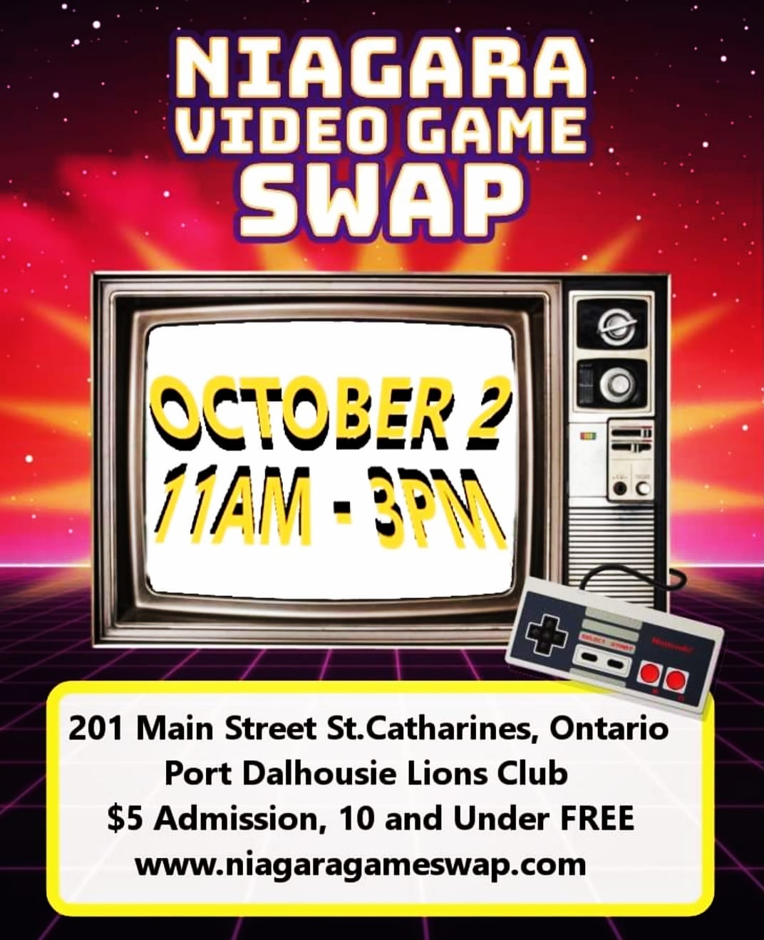 Niagara Video Game Swap October 2 r/niagara