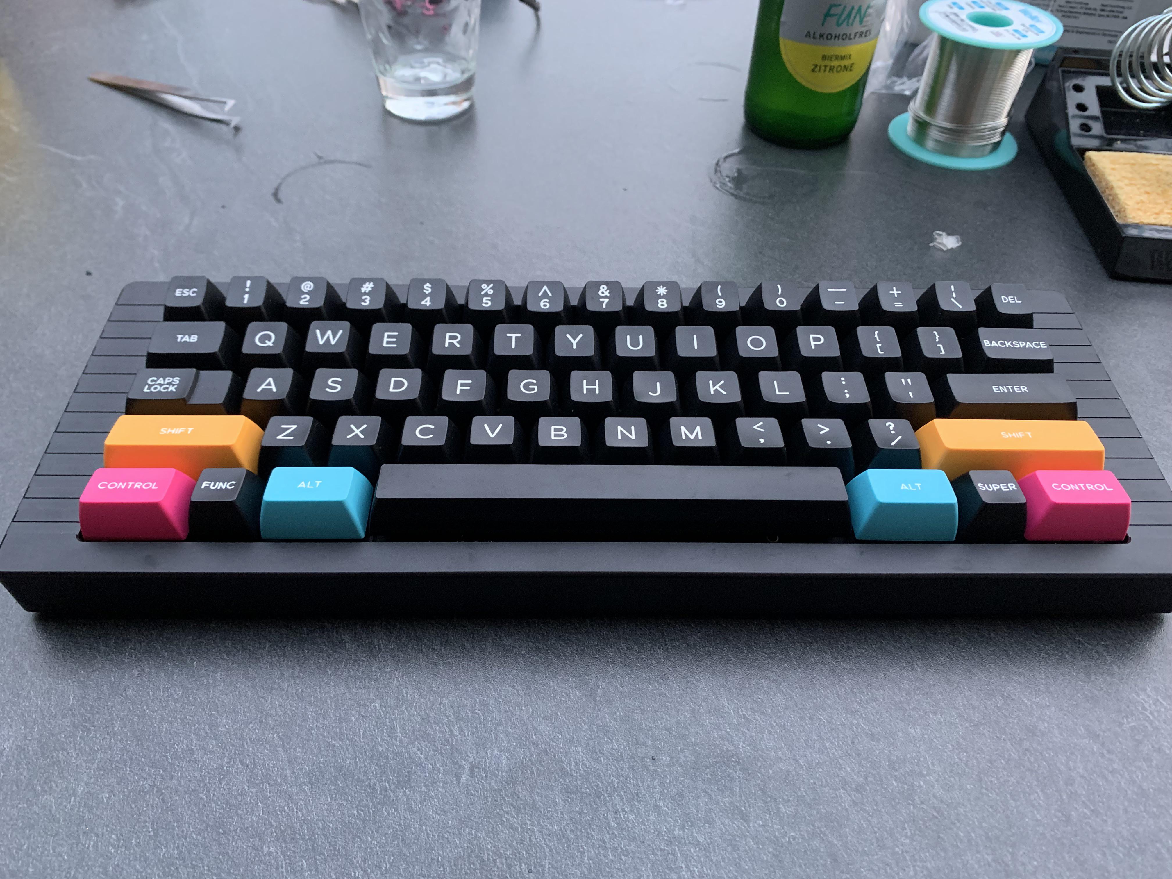 oring modded aliexpress case and some SA keycaps with black