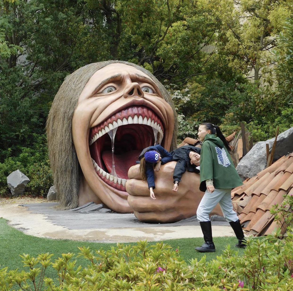 Fantastic AoT photo op at Universal Studios in Osaka Japan r