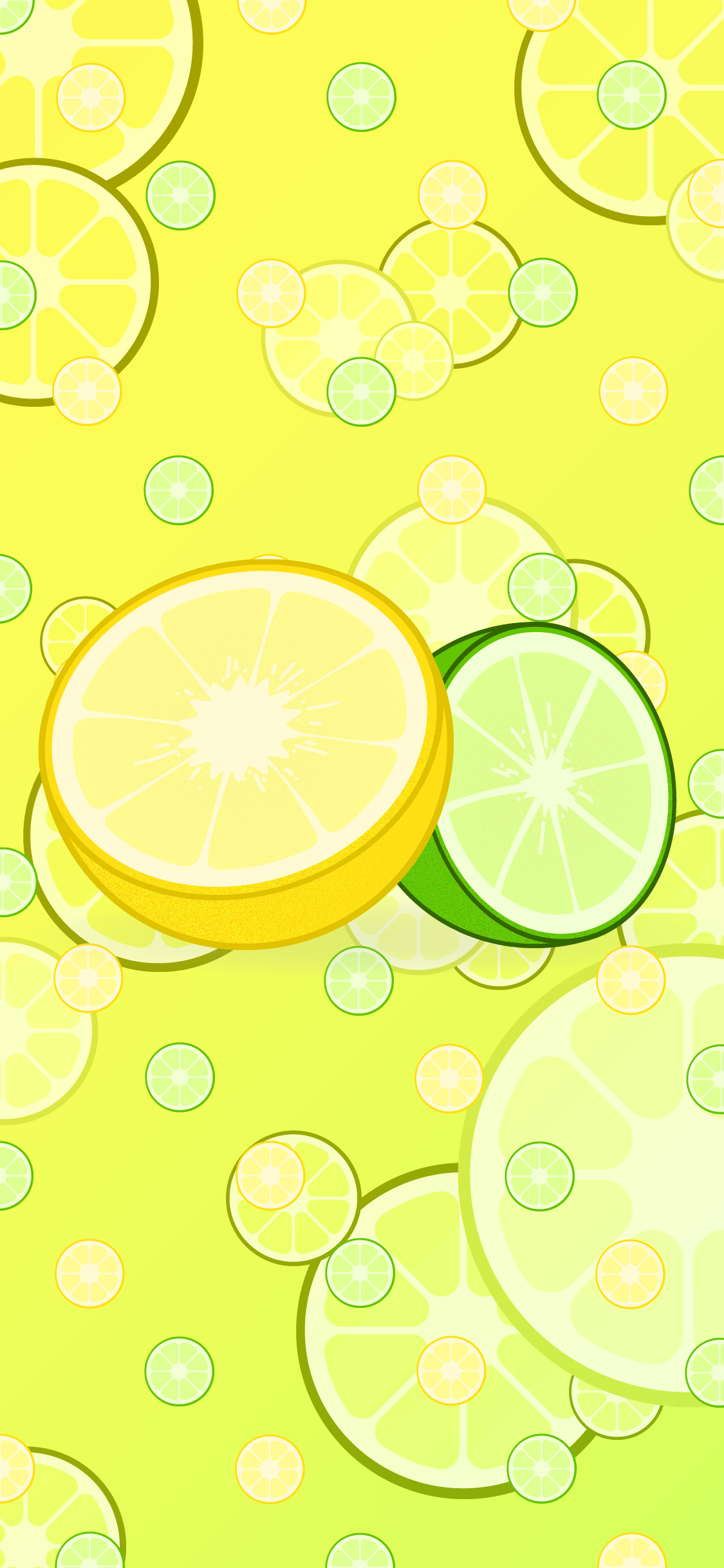 Made a lemon/lime wallpaper for my phone, i have 4 different version of this, but this one is