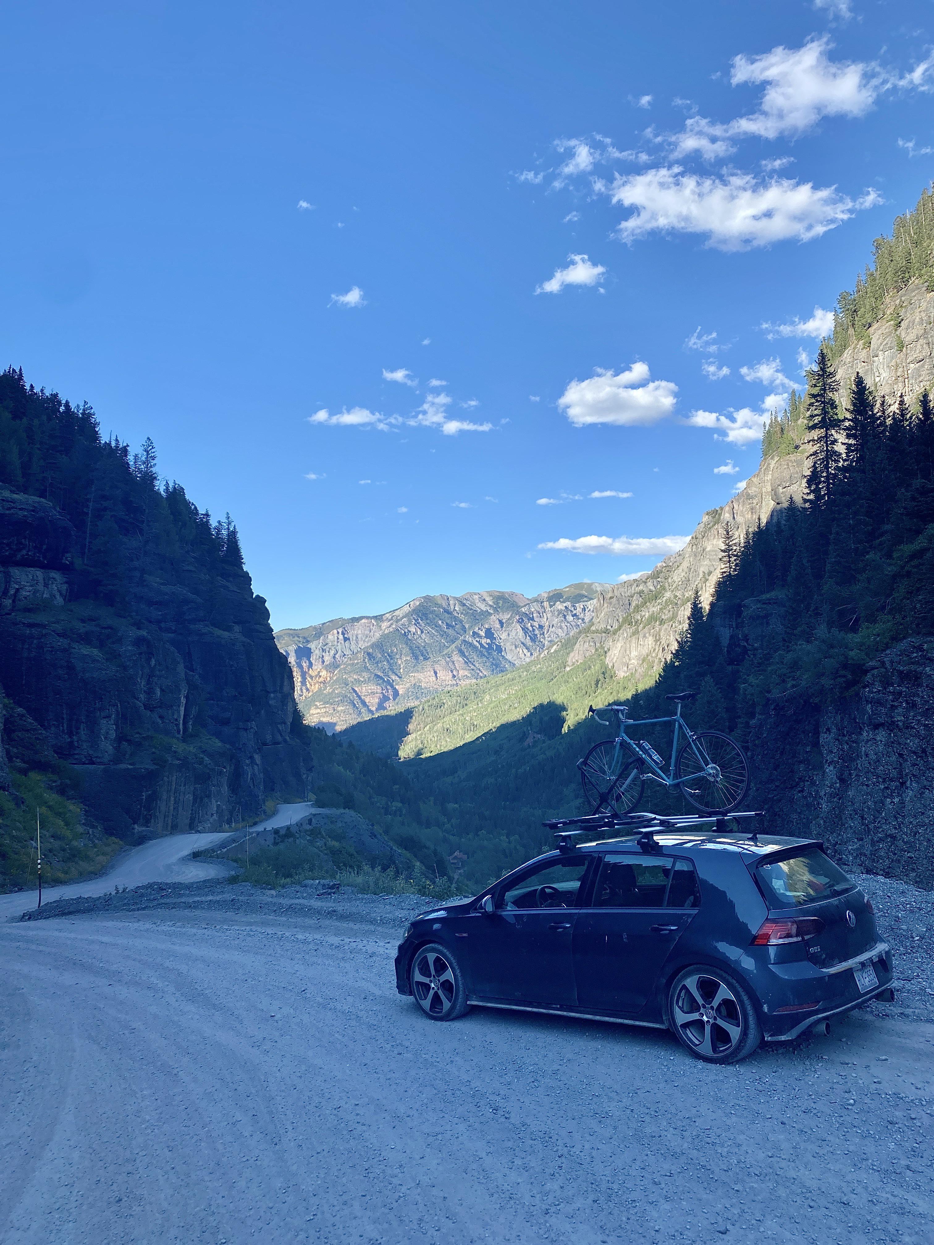 Don’t let anyone tell you the GTI can’t rip it. Just above Ouray, CO