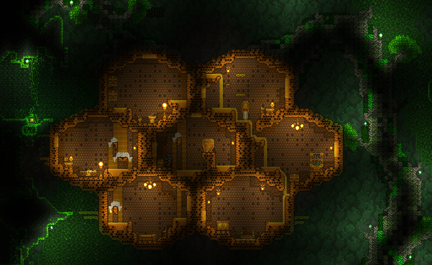 A Home (timelapse link in comments) r/Terraria