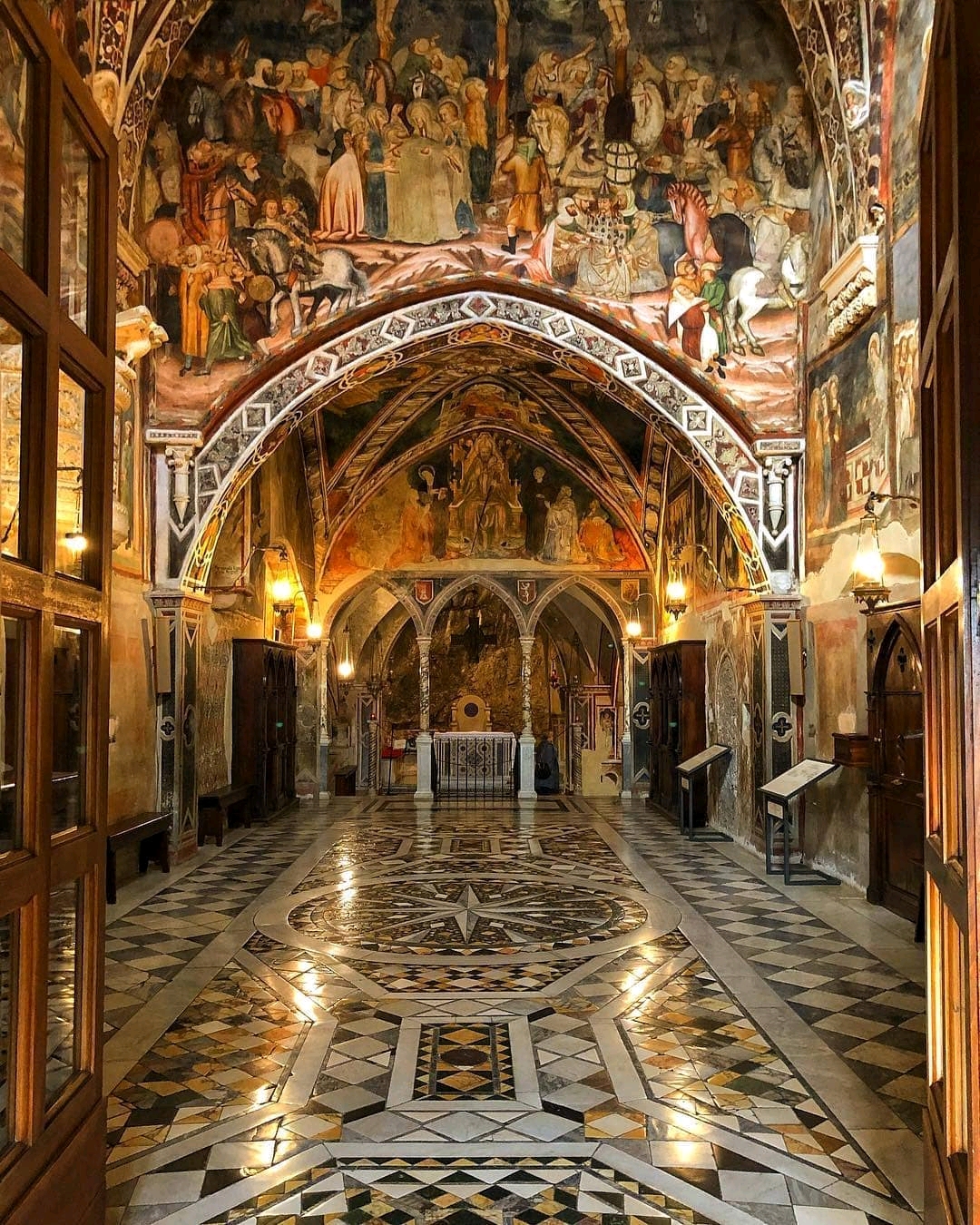 The Sacro Speco of Subiaco, Lazio, Italy, the first Benedictine