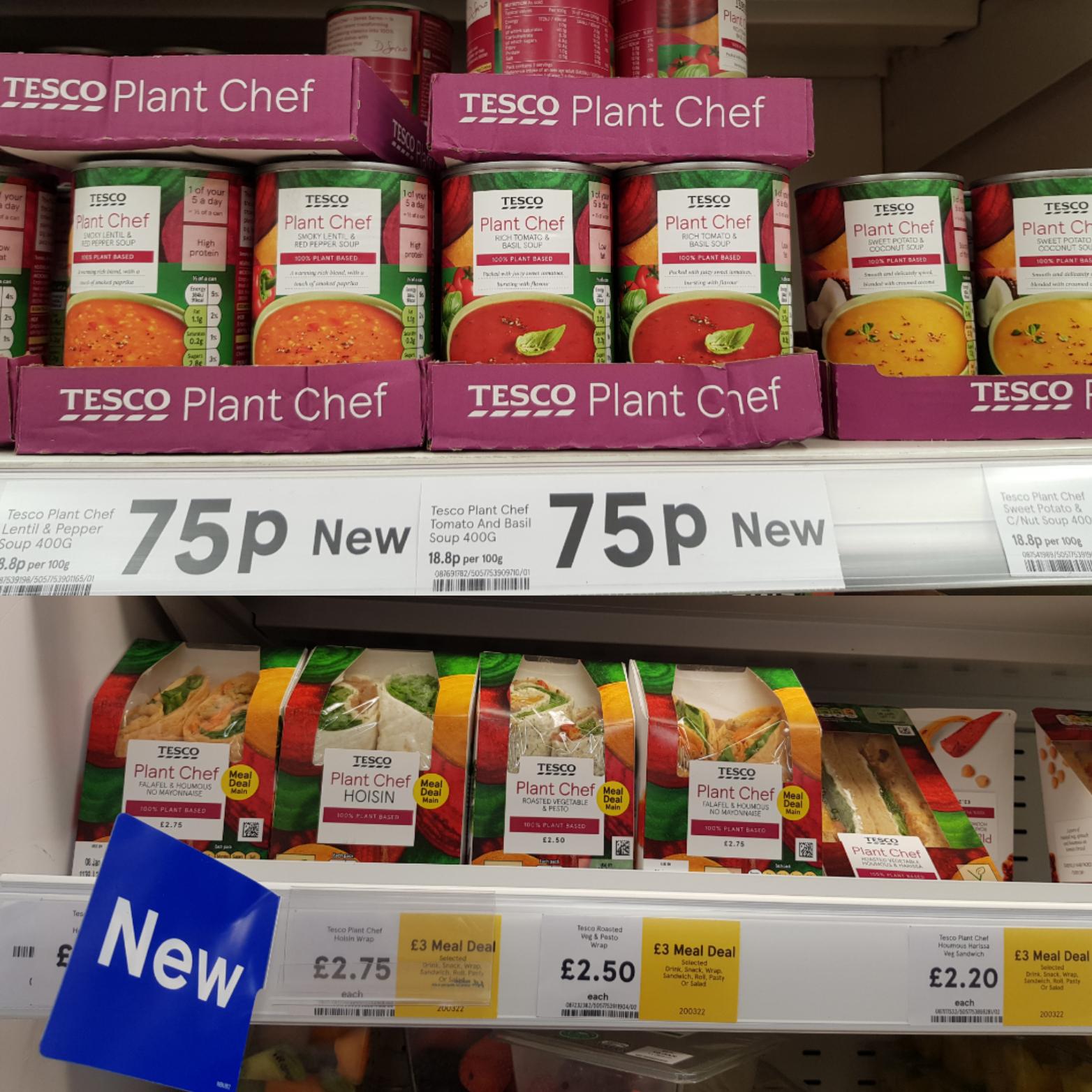 New plant chef soups and meal deal options at tesco !!! r/veganuk