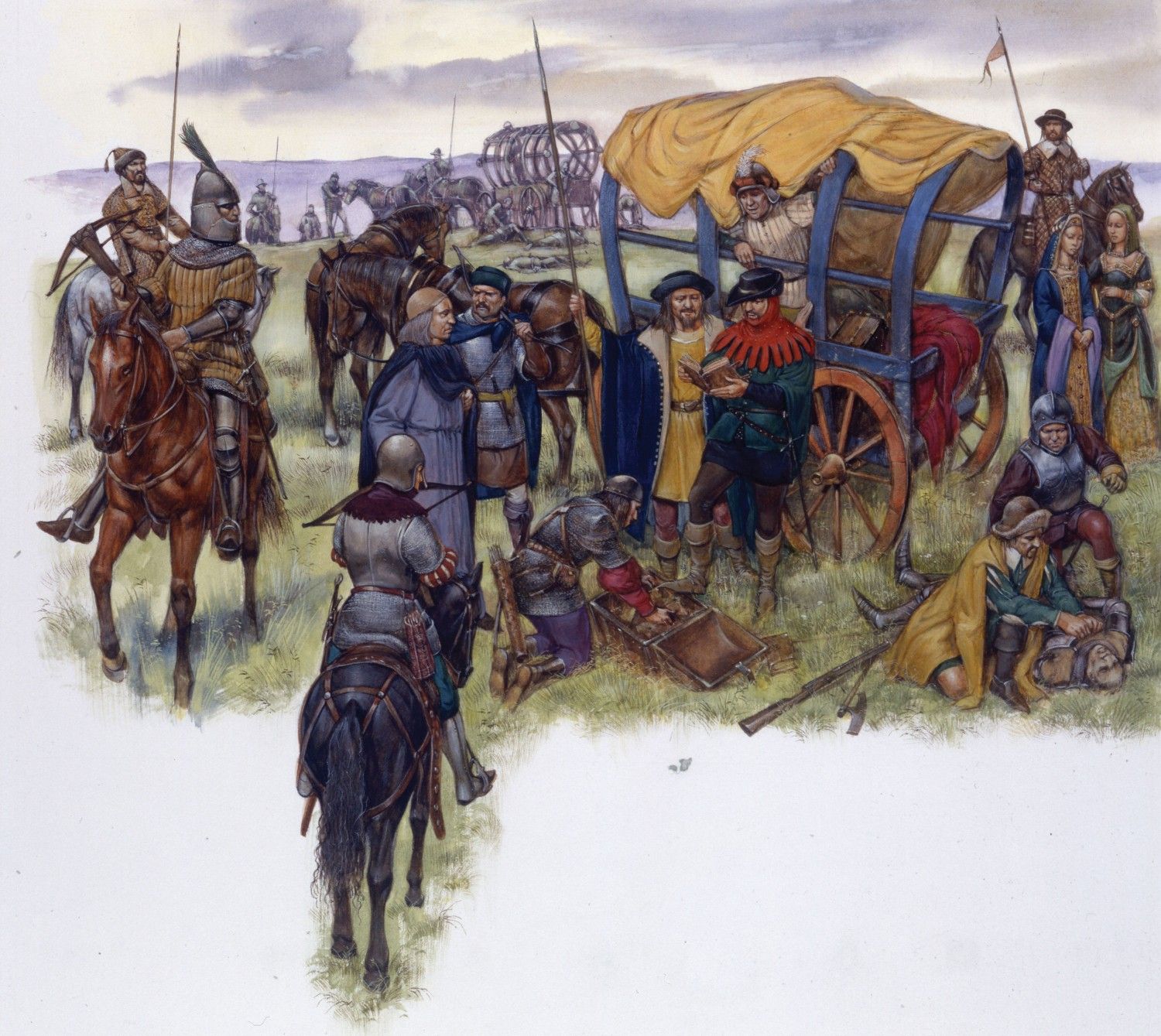 Stratioti looting French baggage train during the battle of Fornovo