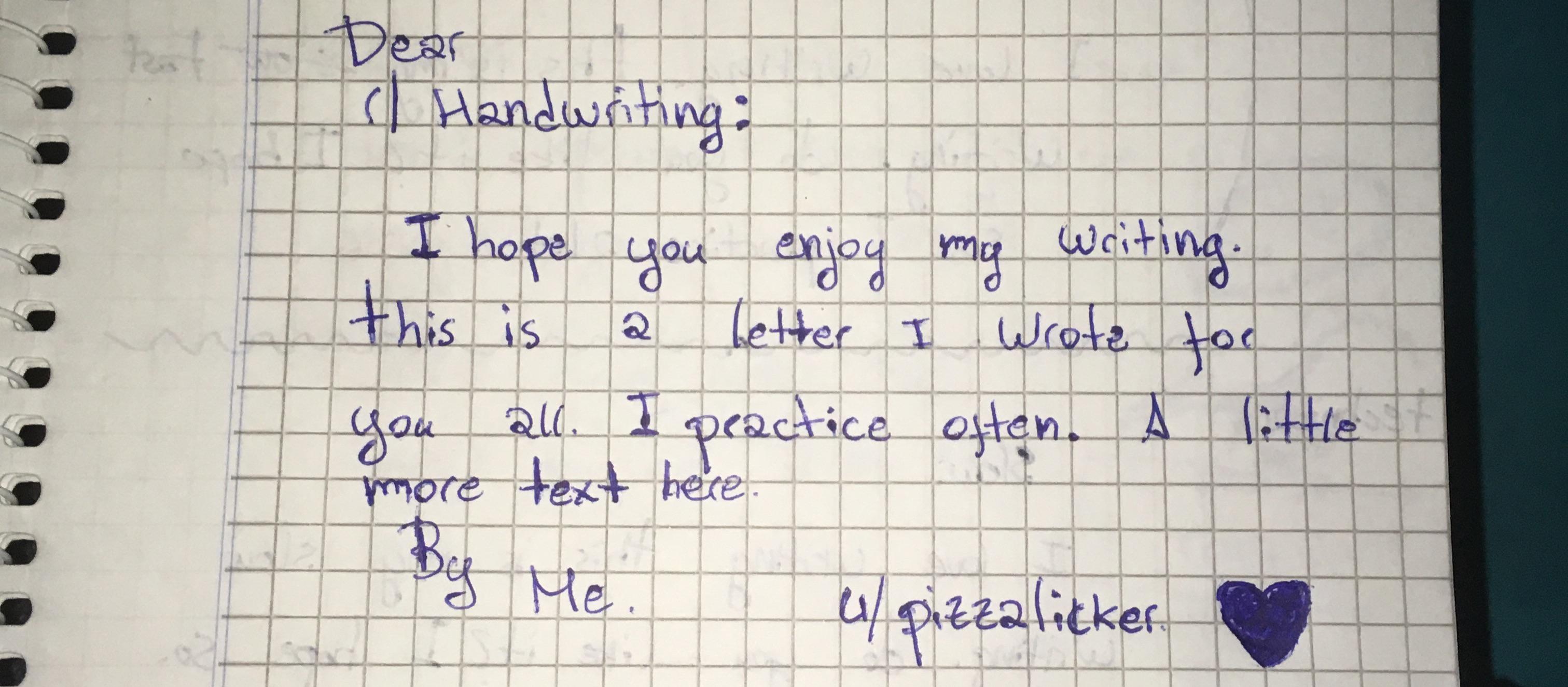 What do you think? ) r/Handwriting