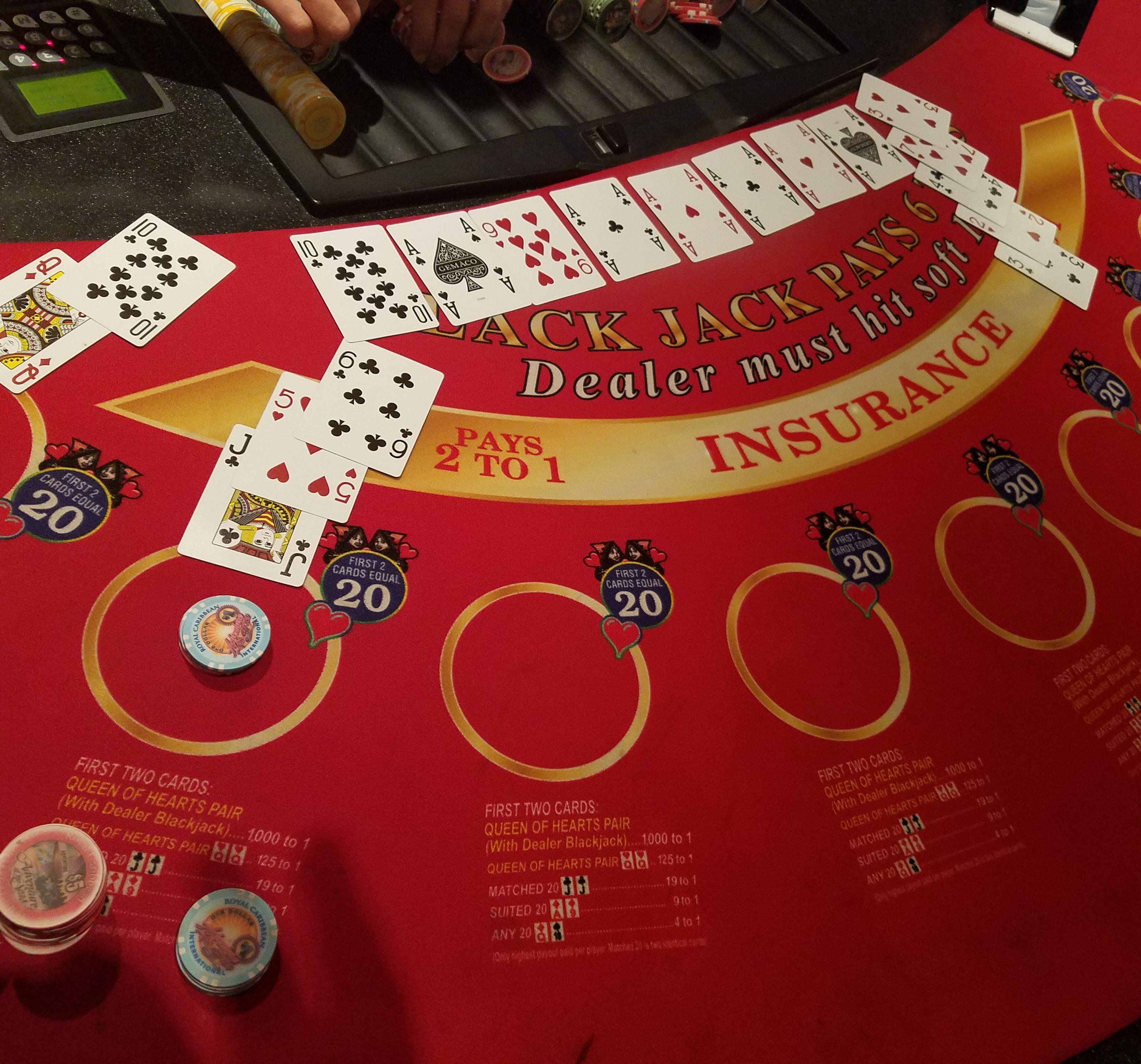 Black Jack 8 card dealer bust. r/gambling