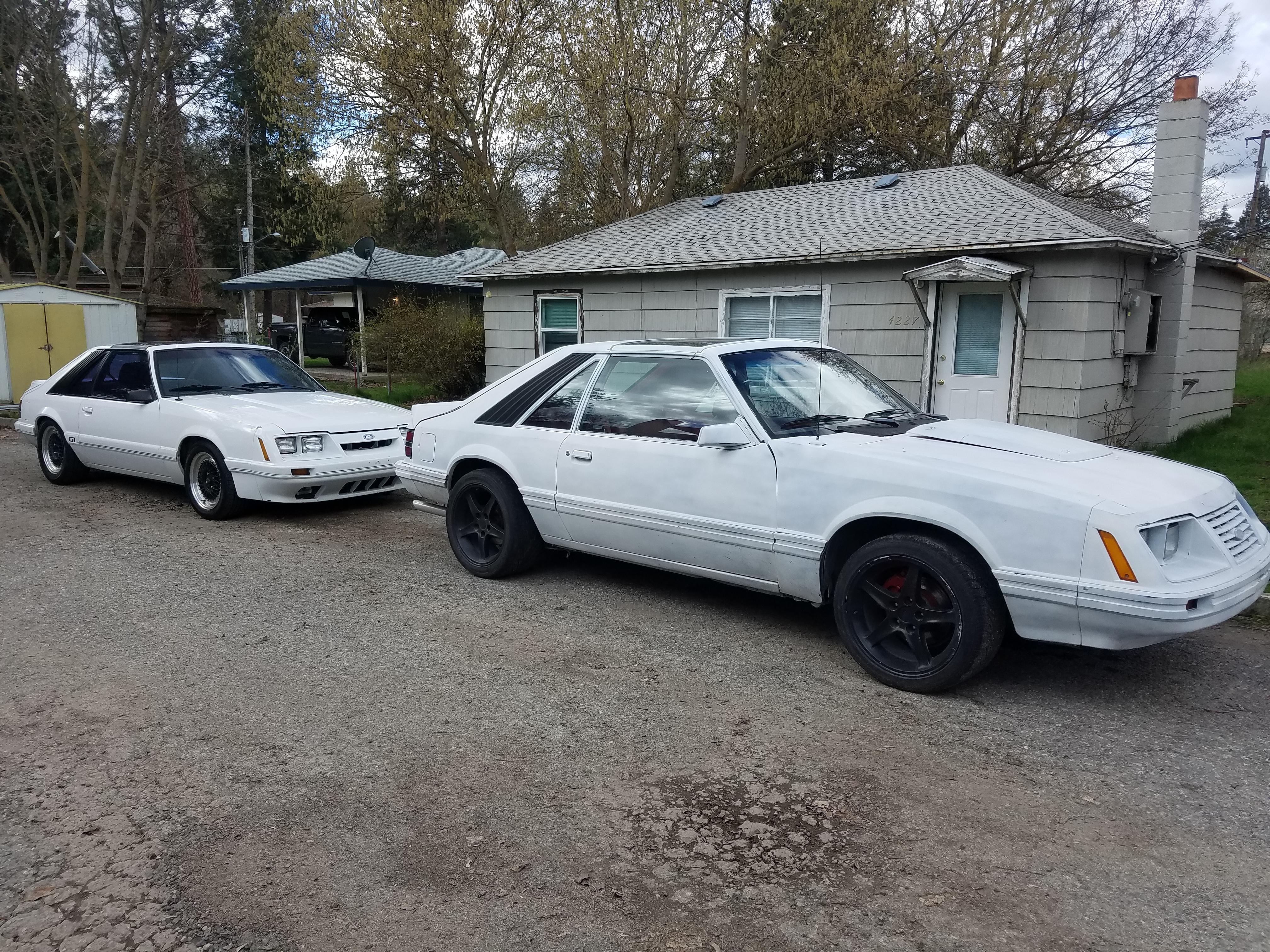 My '83 T-top 5.0 5 speed, my dad's '86 T-top 5.0 5 speed : r/foxmustang