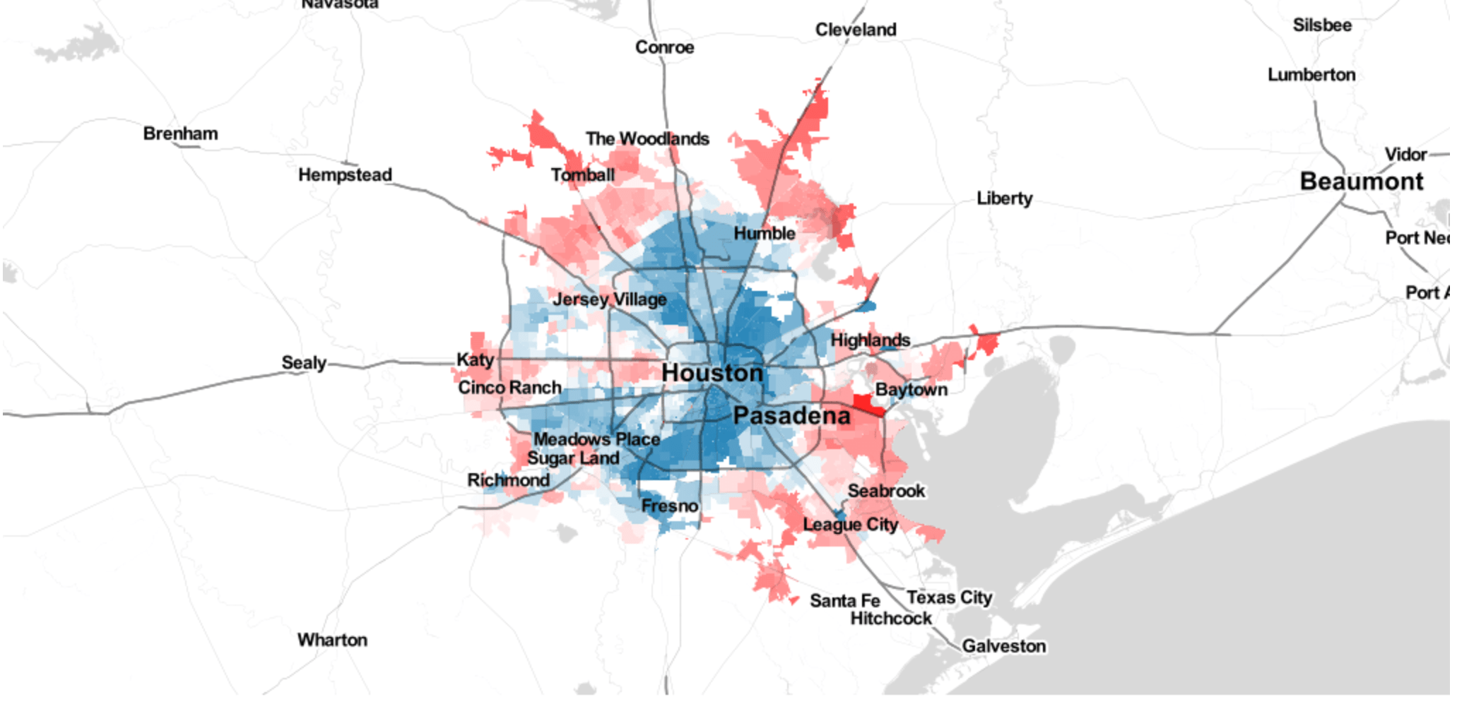 Where Democrats And Republicans Live In Your City r/MapPorn