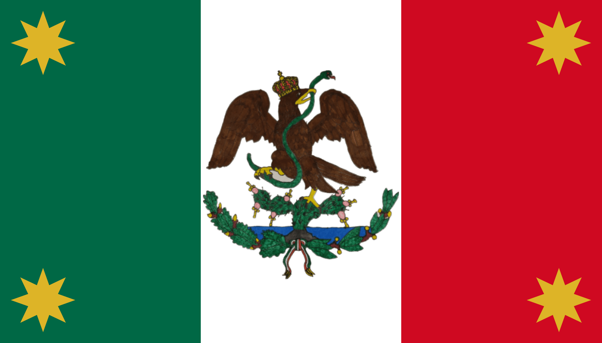 My flag for a fictional holy Mexican empire thoughts? r/vexillology