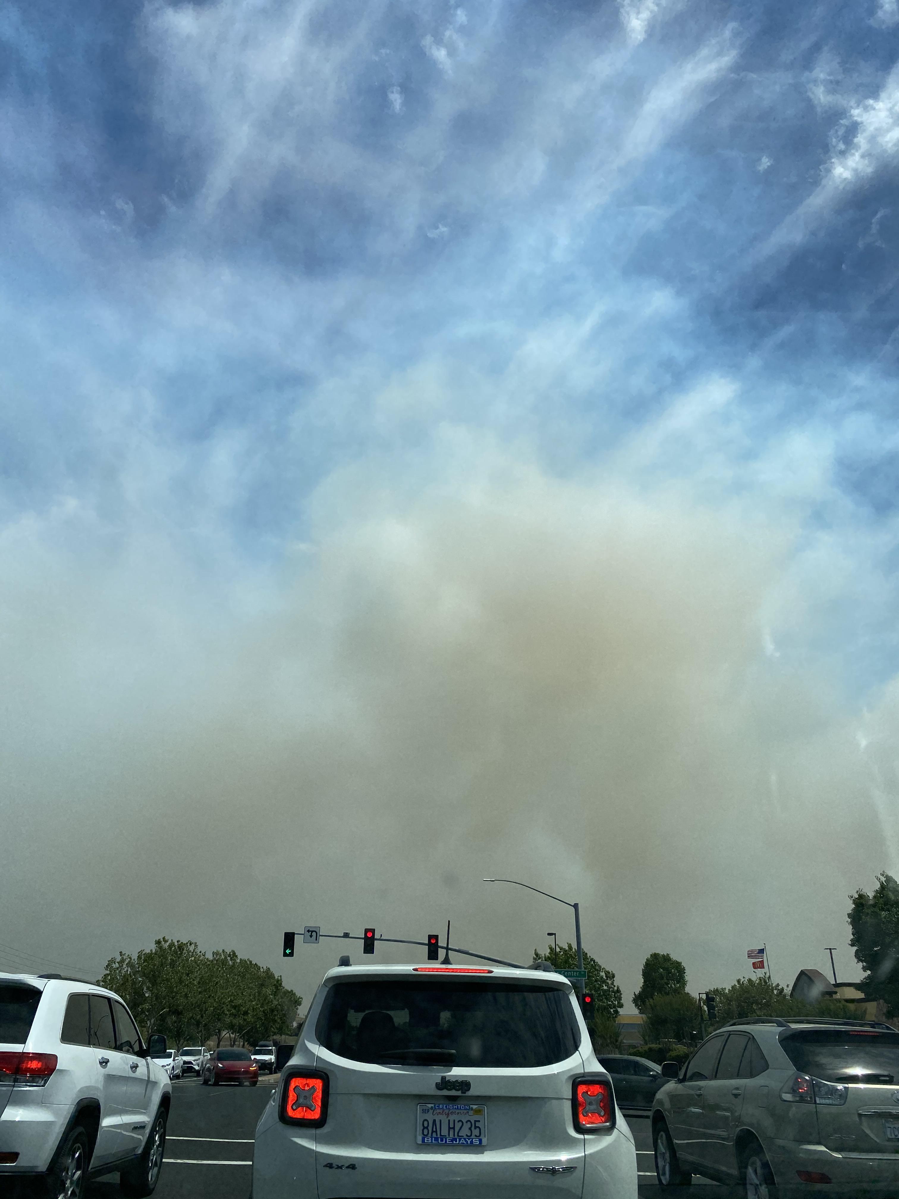 Growing fire near Grant Line road. This is the view from East Bidwell