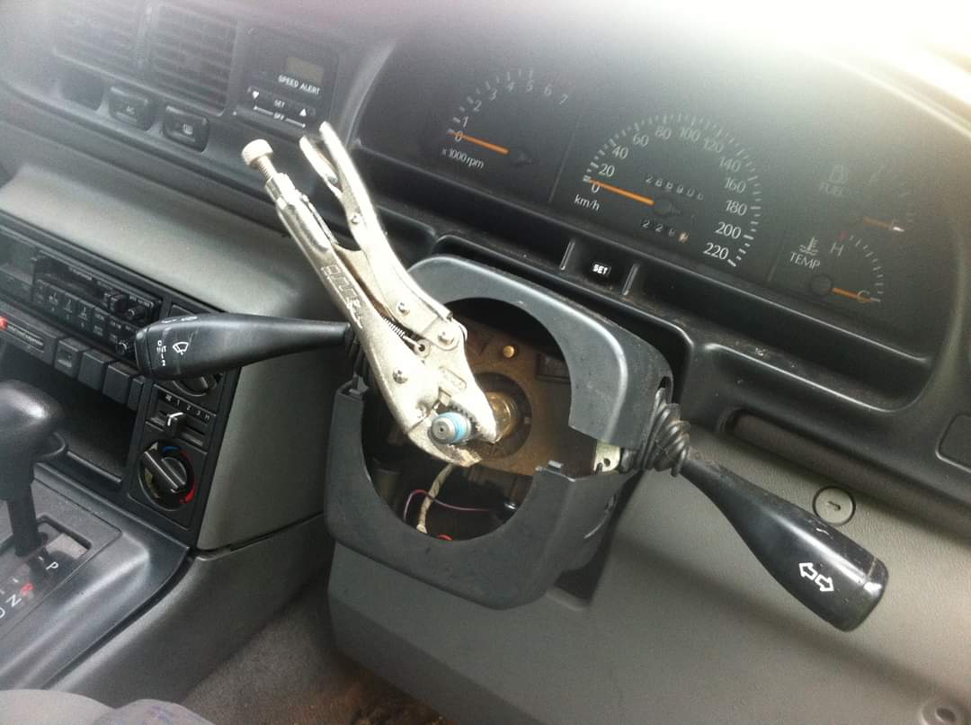 A driver has been arrested after allegedly driving without a steering