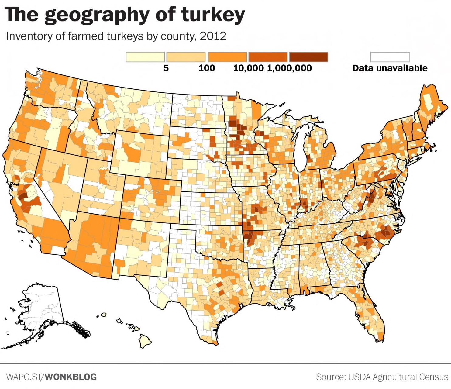 Map of turkey farms r/MapPorn