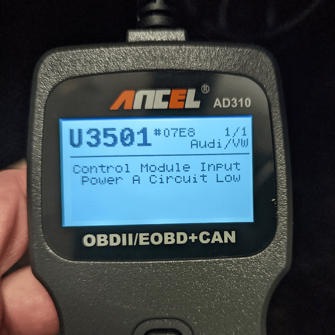 Code U3501 : r/Volkswagen