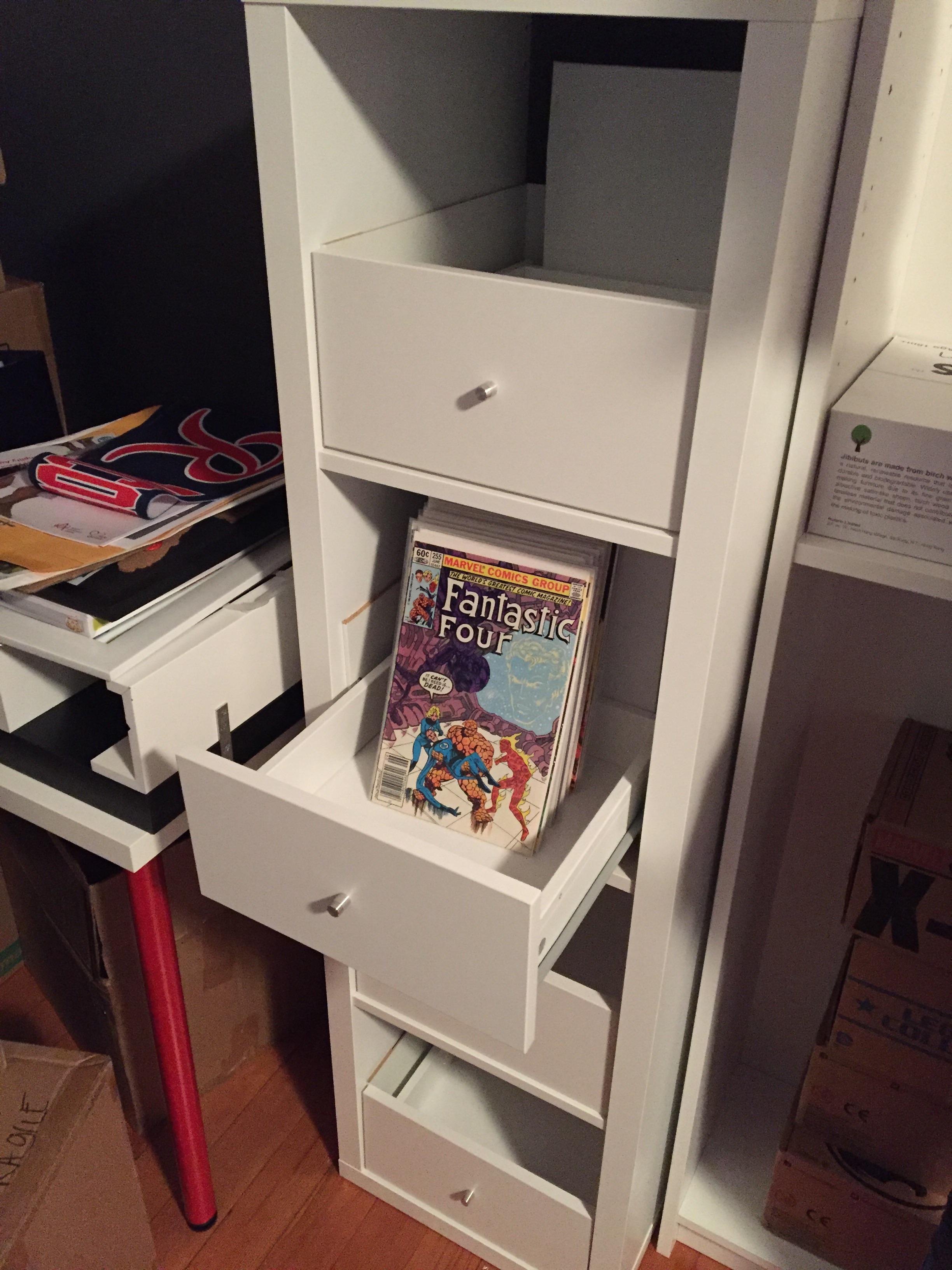 Here's my IKEA hack for handy comic drawers instructions in comments