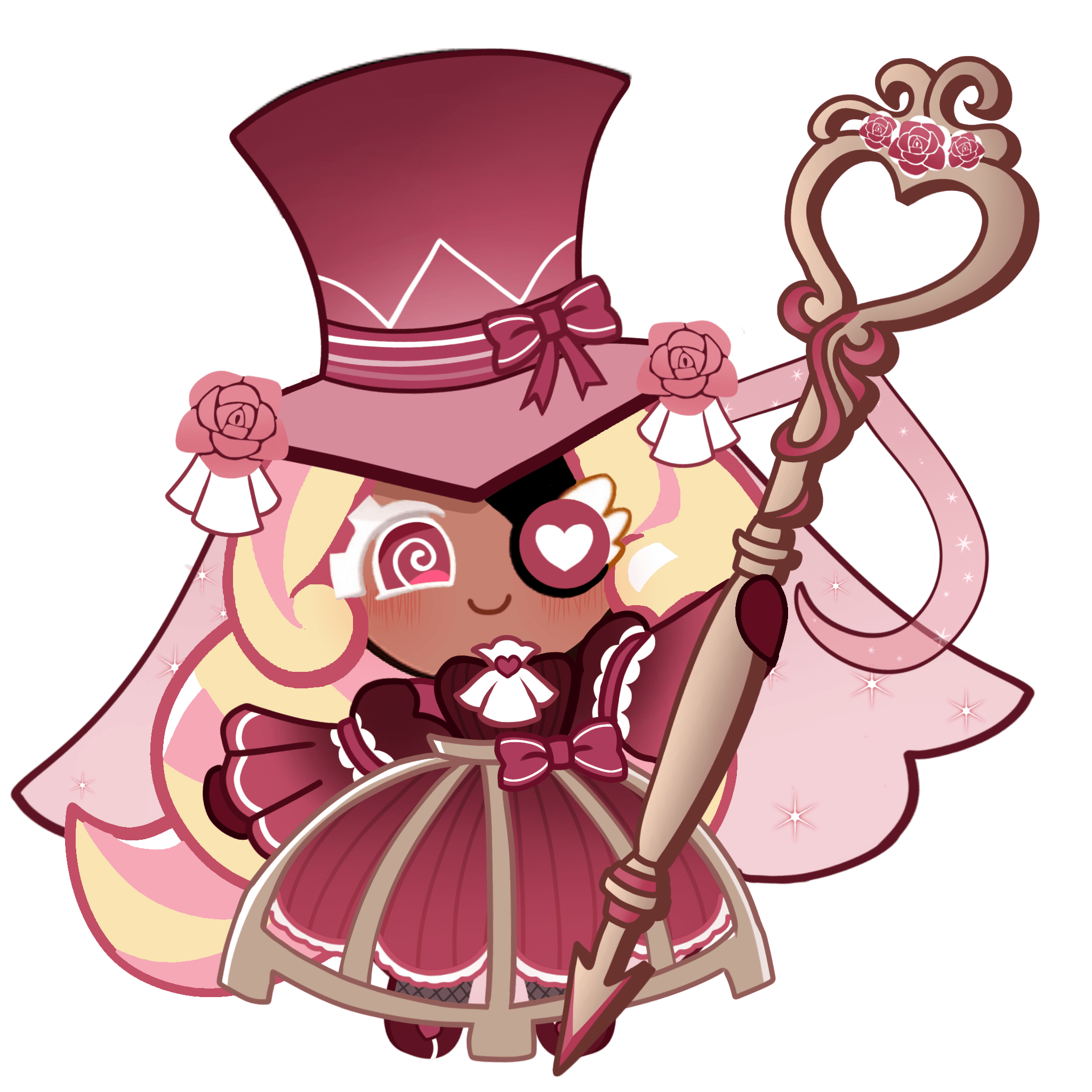 A Valentines costume I made for Timekeeper bc they're 1st place in